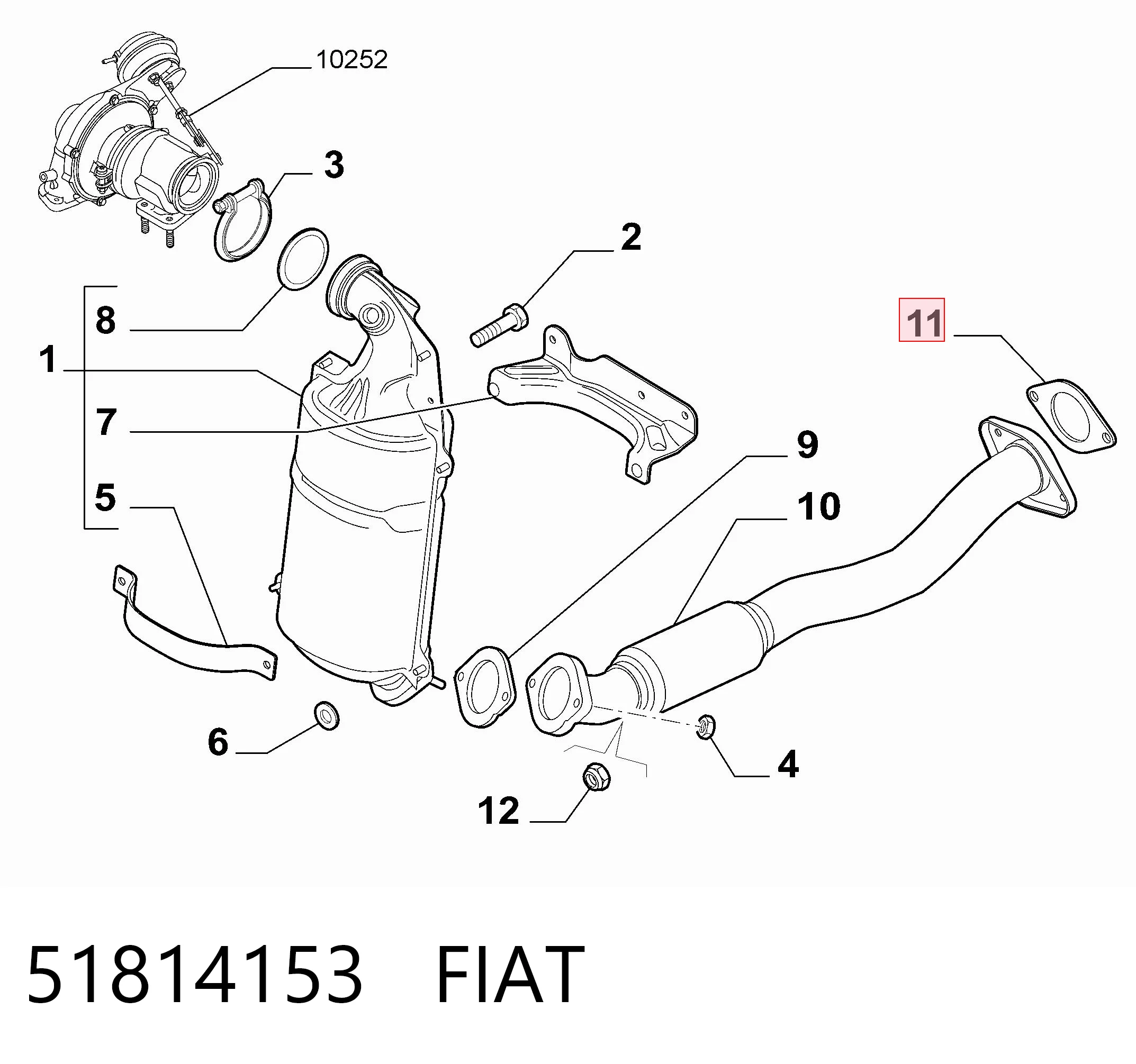 Comprar Junta de tubo de escape Fiat Punto II 188 a bajo precio