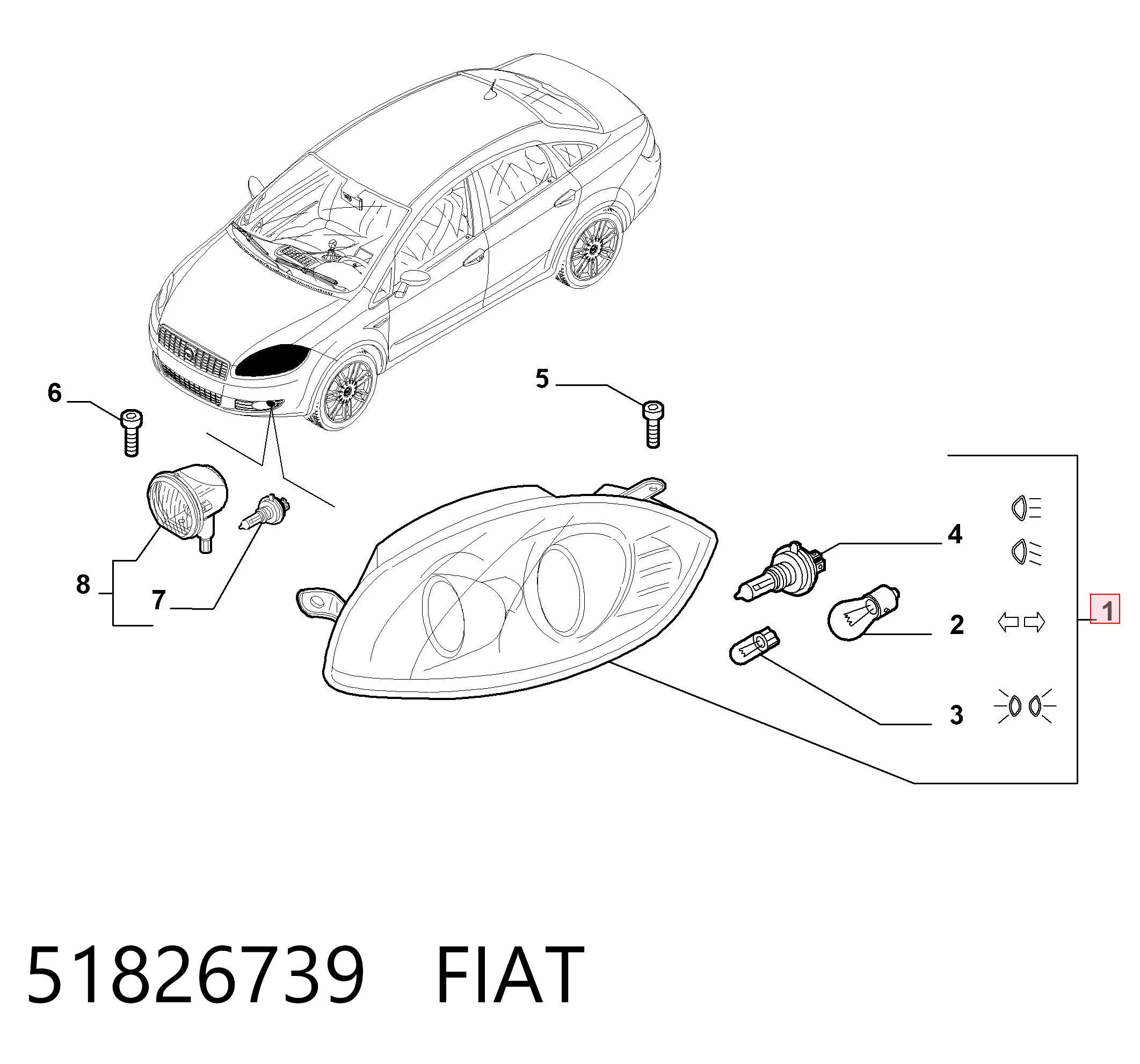 Faro Fiat Linea  desde 114,78 €