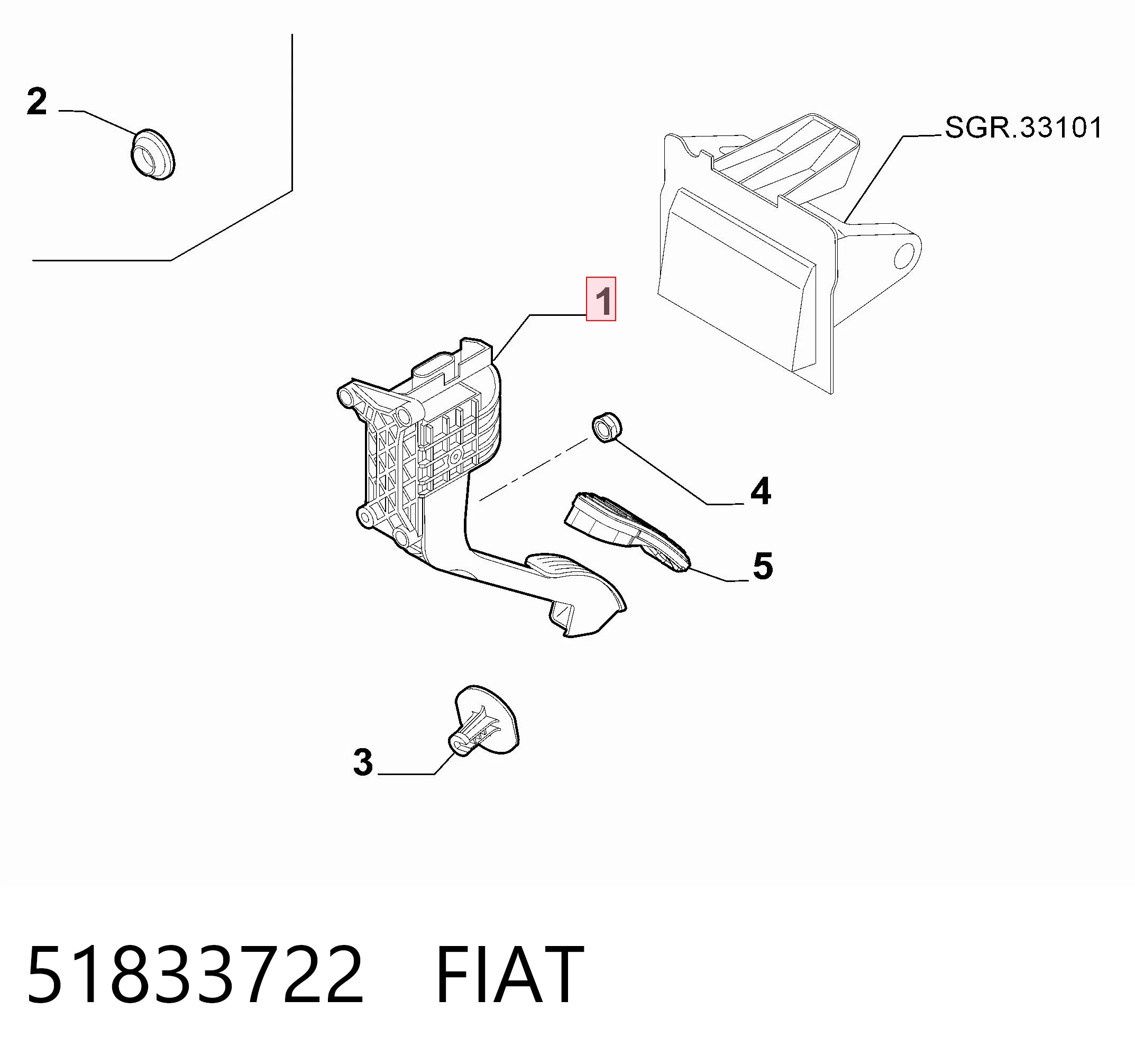 Comprar Pedal del acelerador Fiat 500  312 a bajo precio