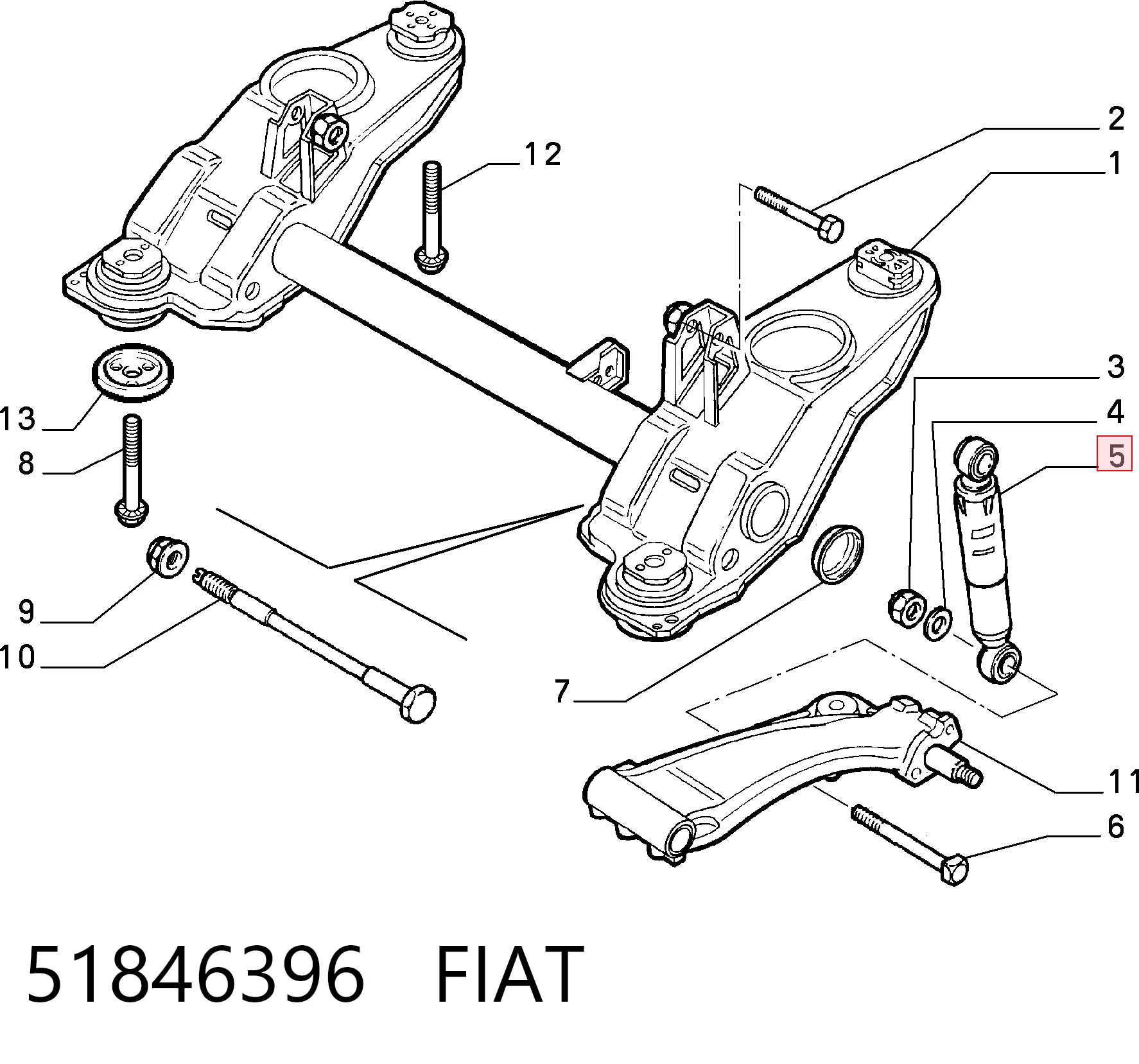 Amortiguador trasero para Alfa Romeo 146 930