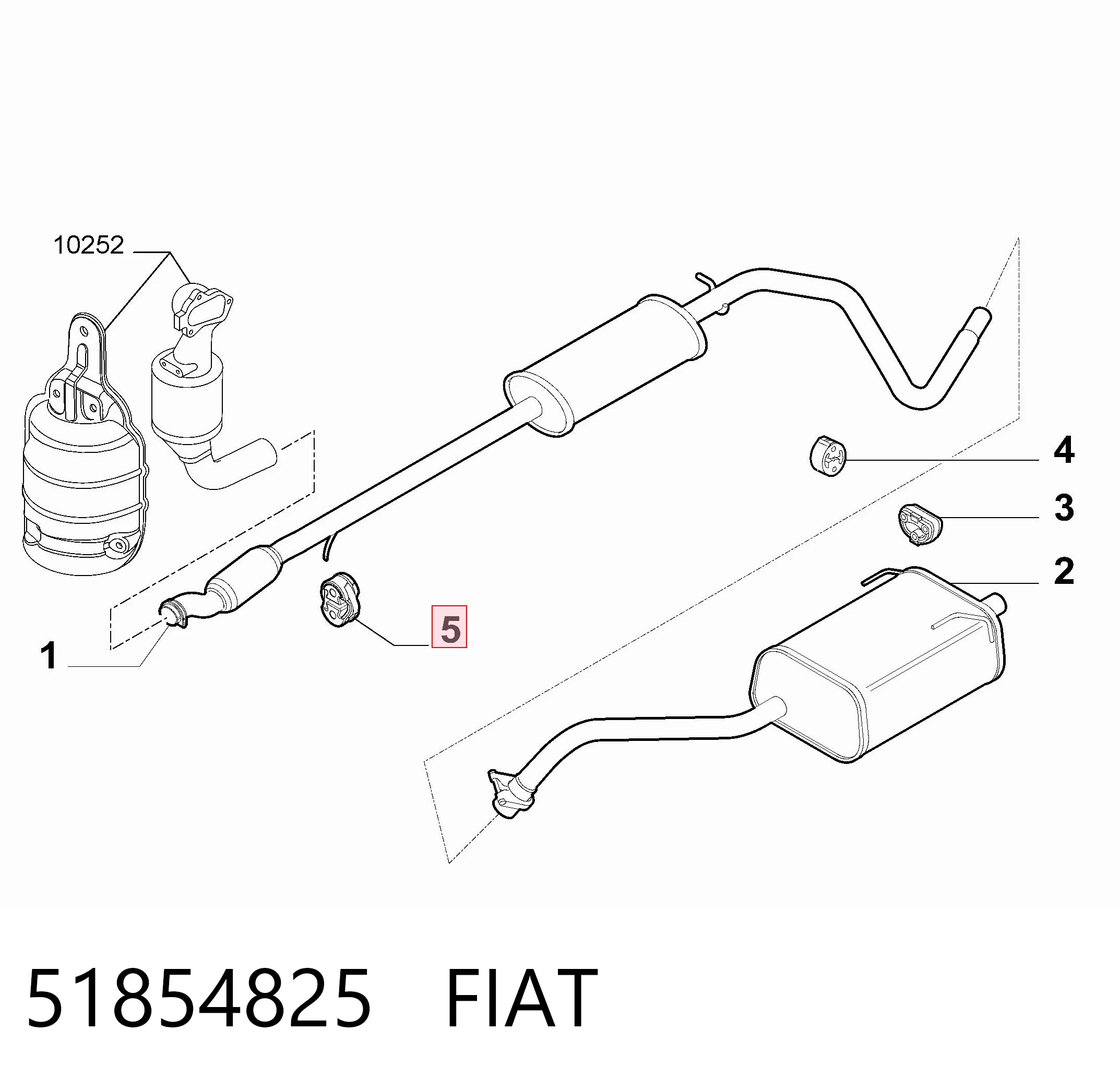 51854825 Fiat/Alfa/Lancia Soporte de escape