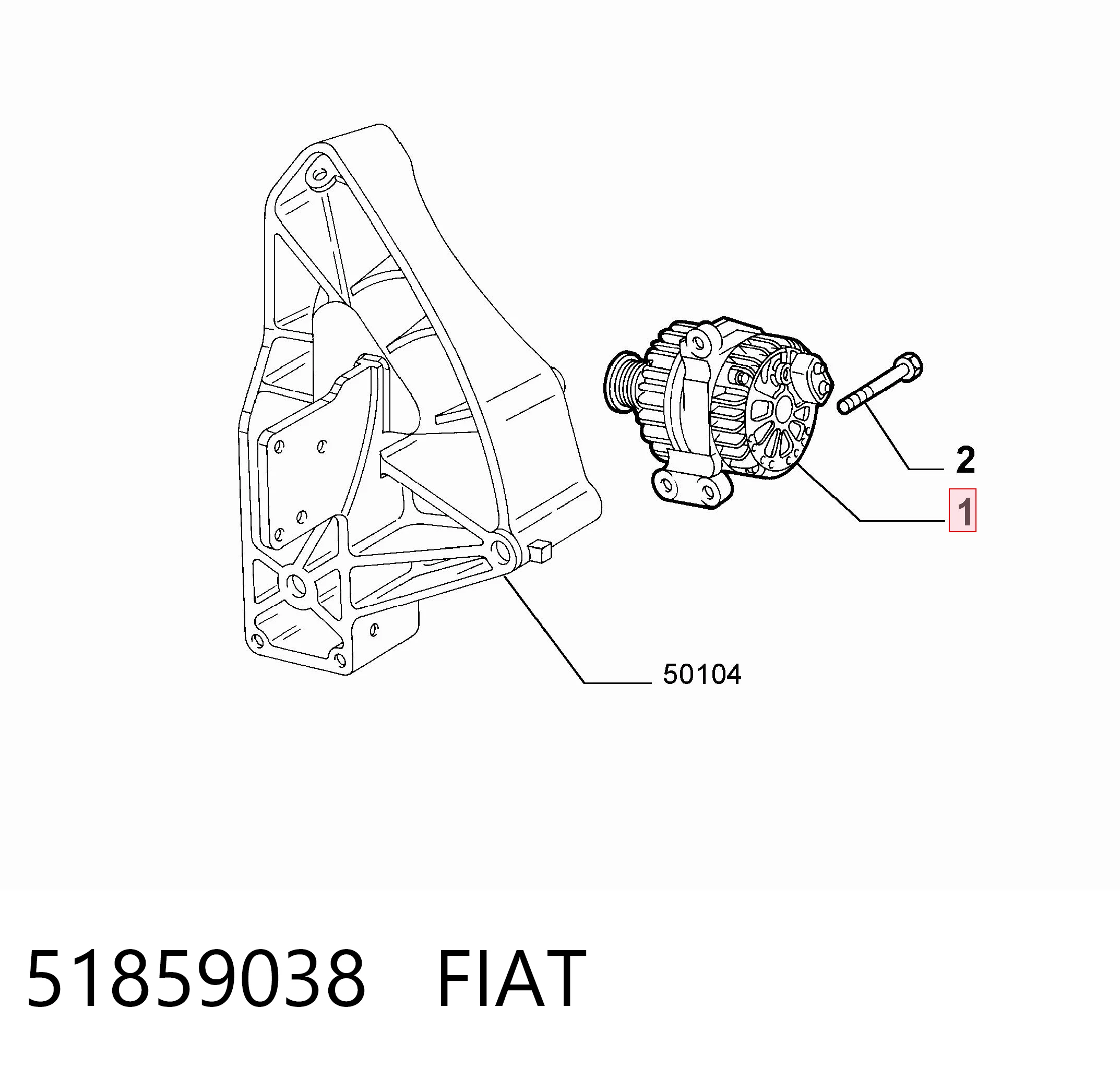 51859038 Fiat/Alfa/Lancia Alternador de coche