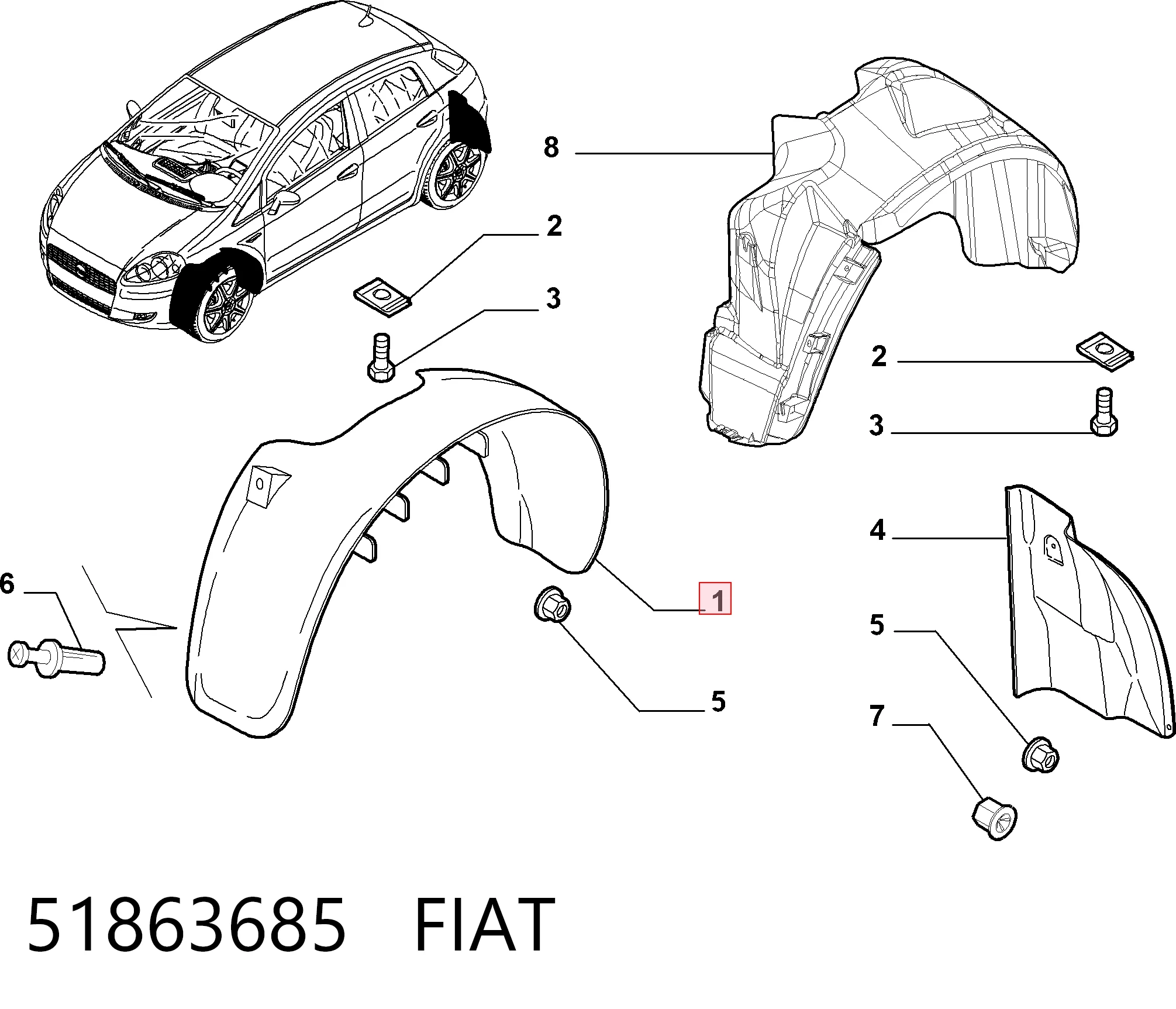 Paso rueda delantero derecho para Fiat Punto GRAND 199
