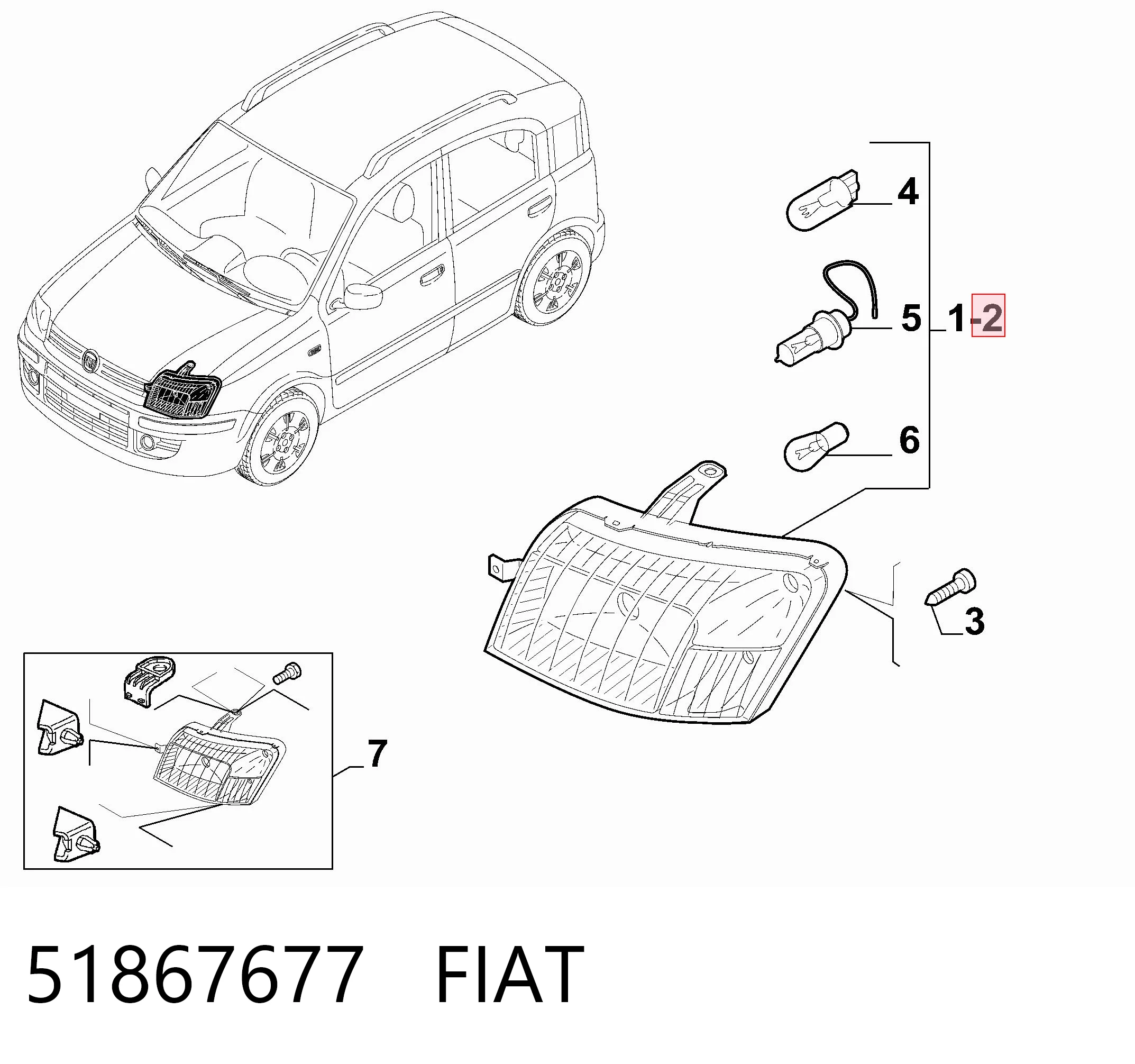 Faros Fiat Panda II (2003-2013)