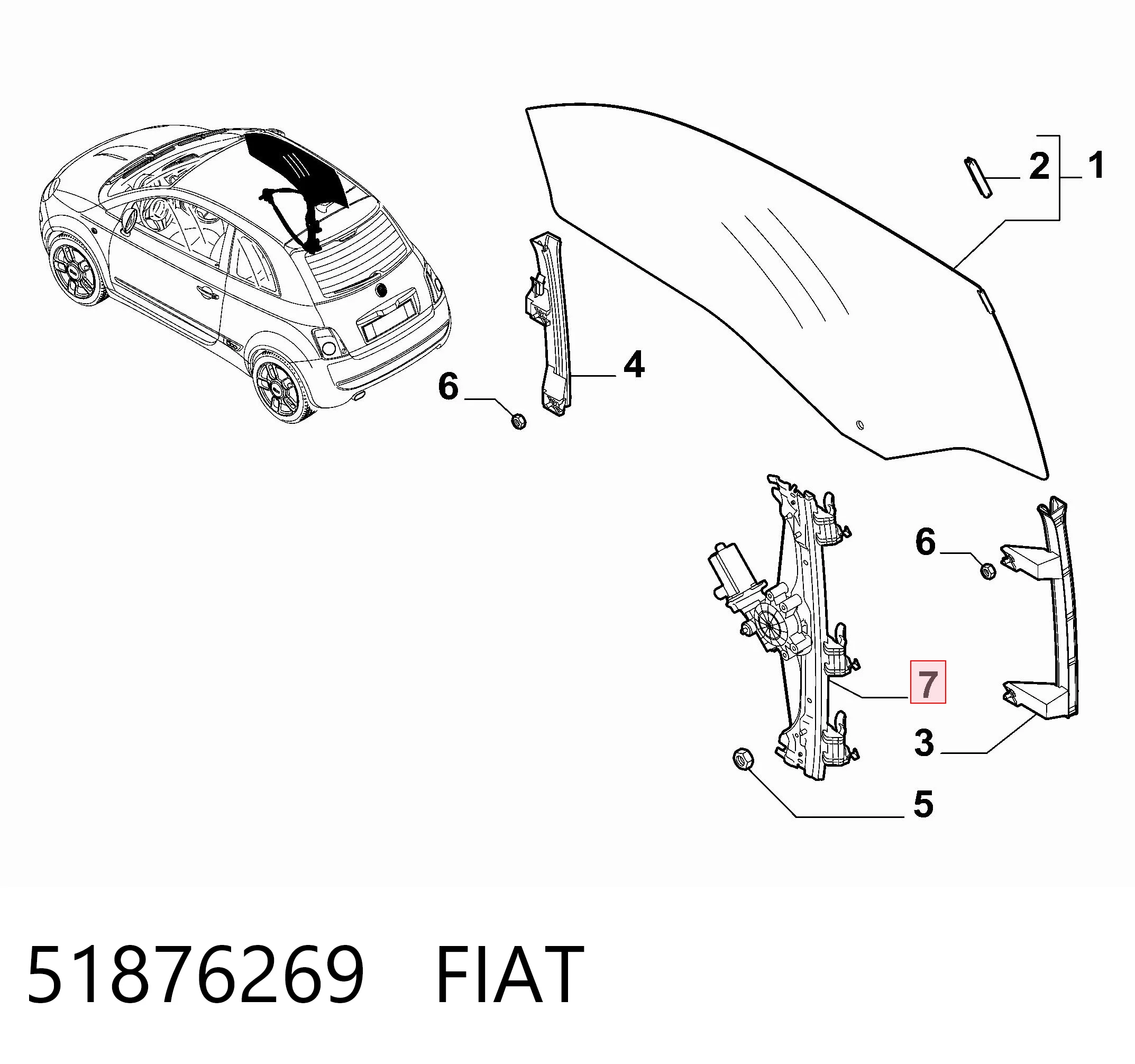 51876269 Fiat/Alfa/Lancia Elevalunas