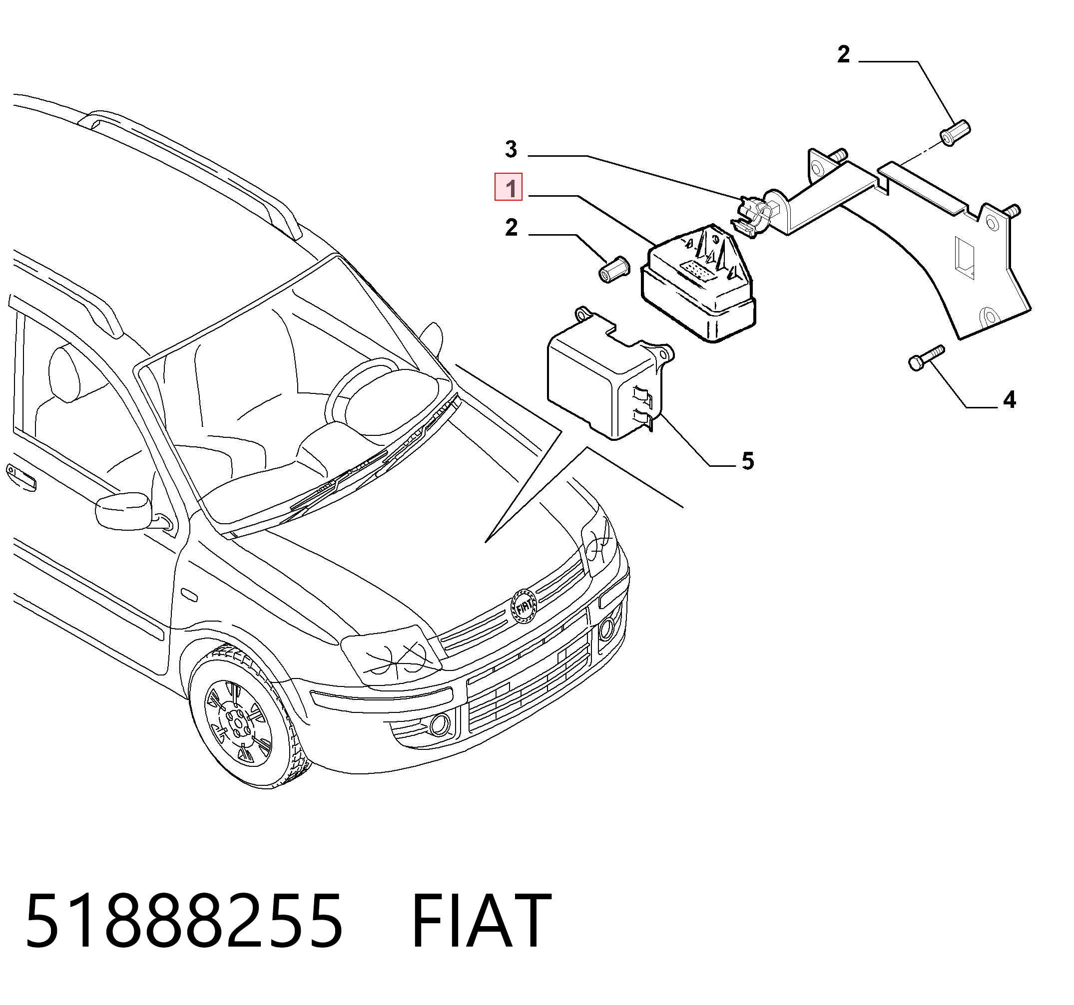 51888255 Fiat/Alfa/Lancia Relé de bujías incandescentes