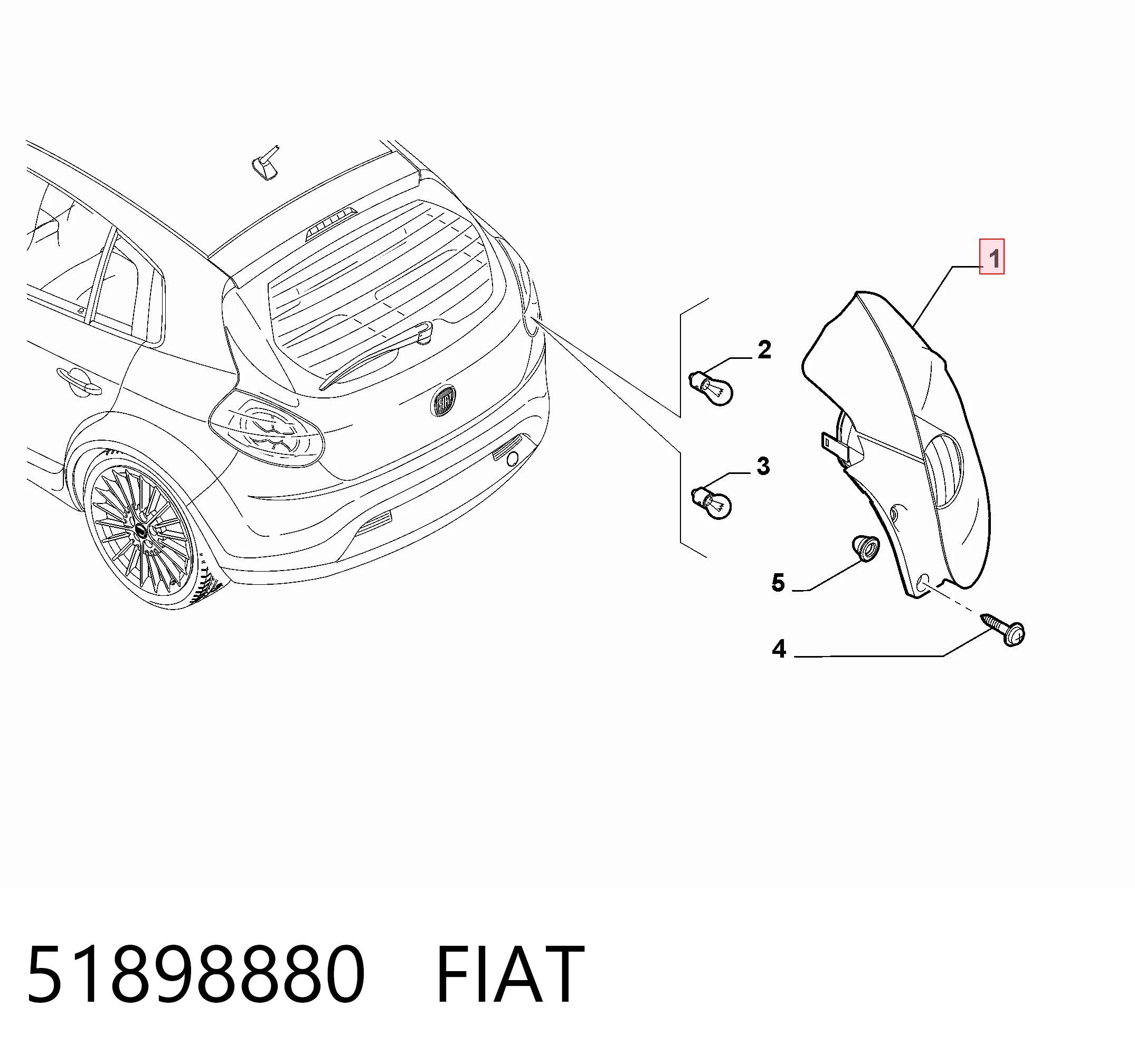 Piloto trasero derecho para Fiat Bravo II 198