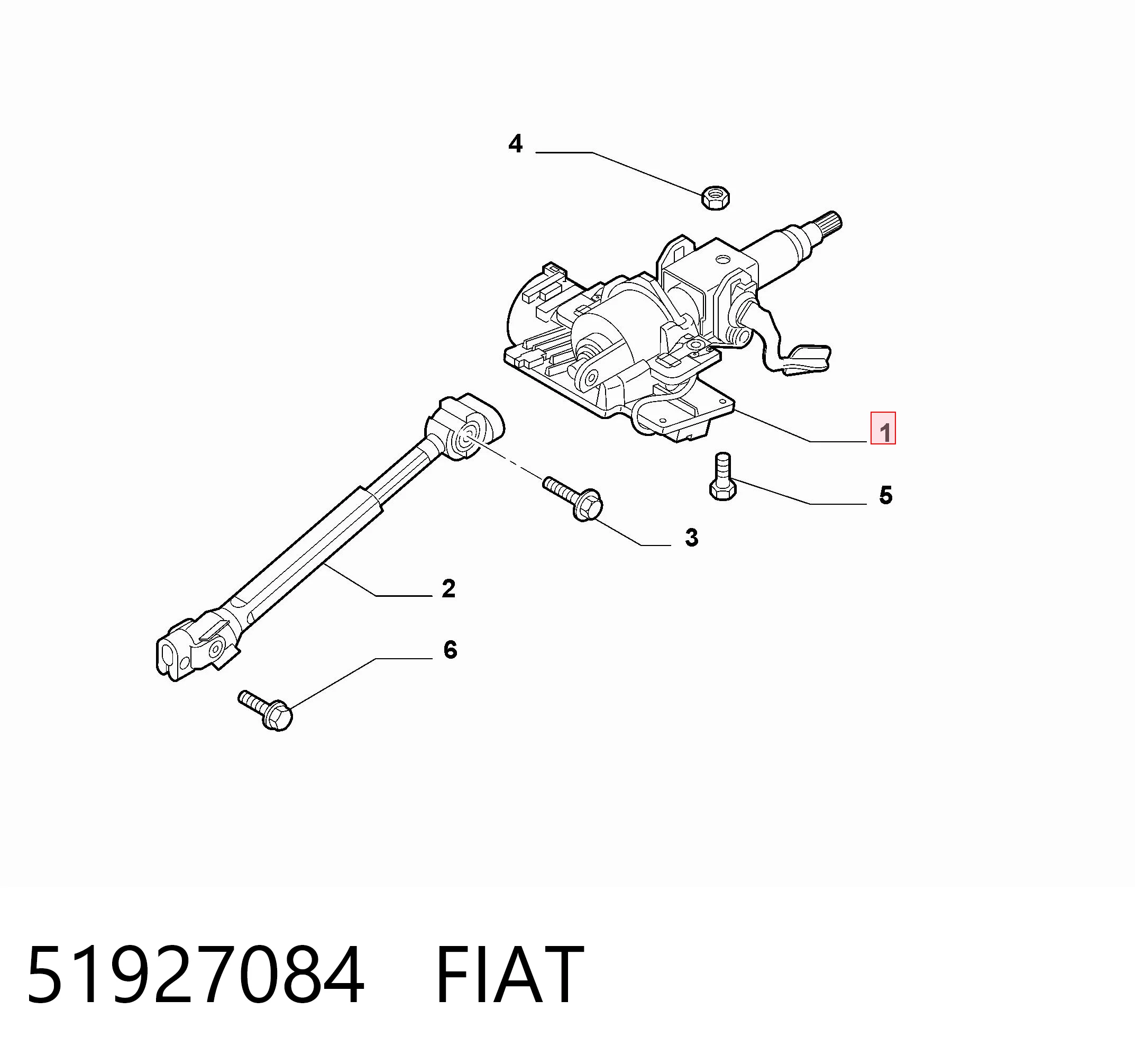 Columna de dirección 51927084 FIAT