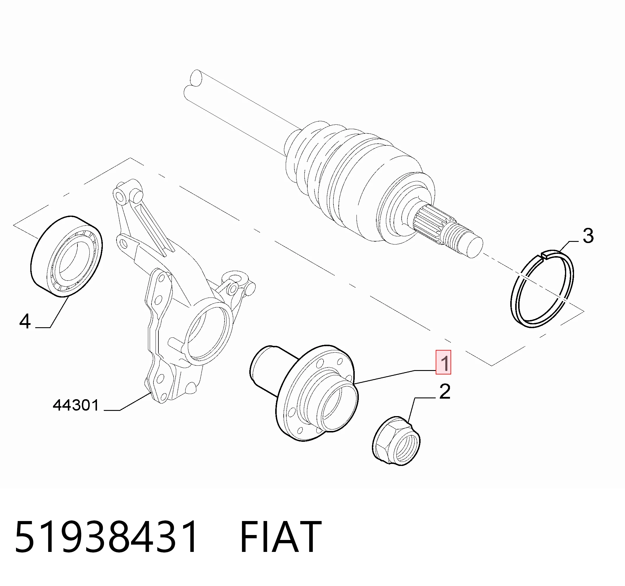 Cubo delantero Fiat Tipo  (2015-2026)