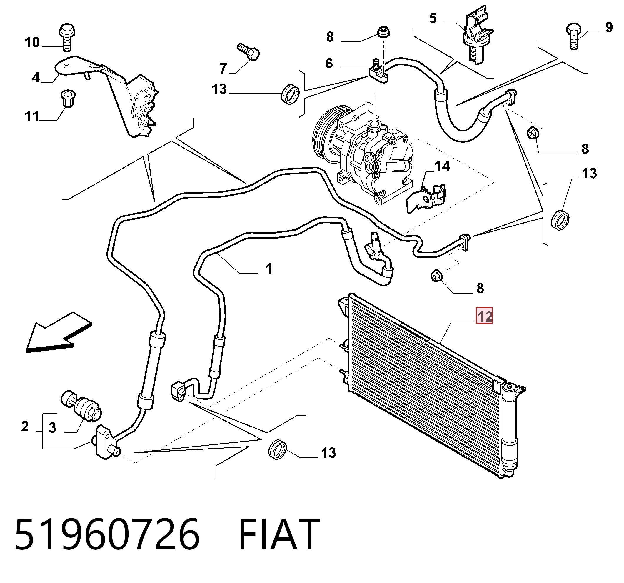 Condensador Panda II hatchback (2003-2013) original desde 88,91 €