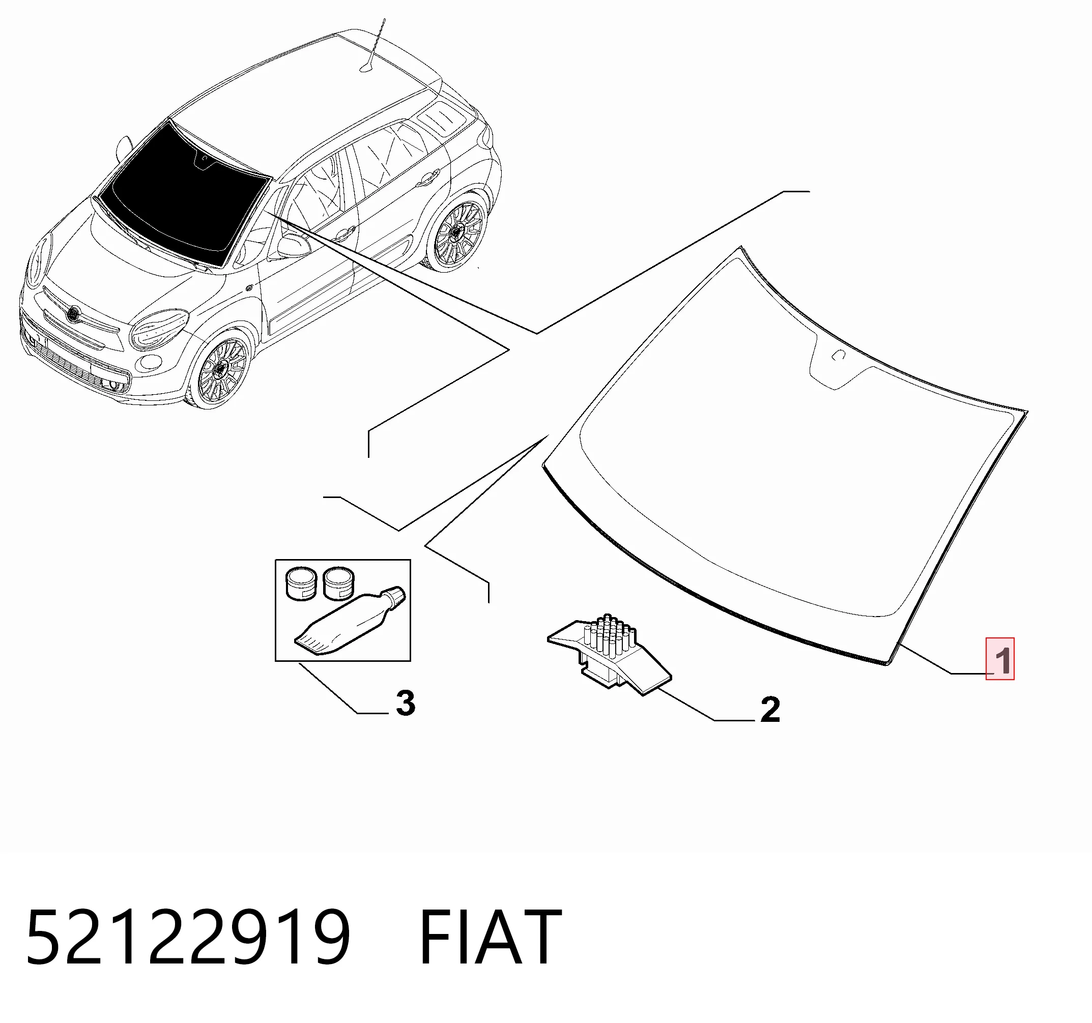 Parabrisas FIAT 52122919