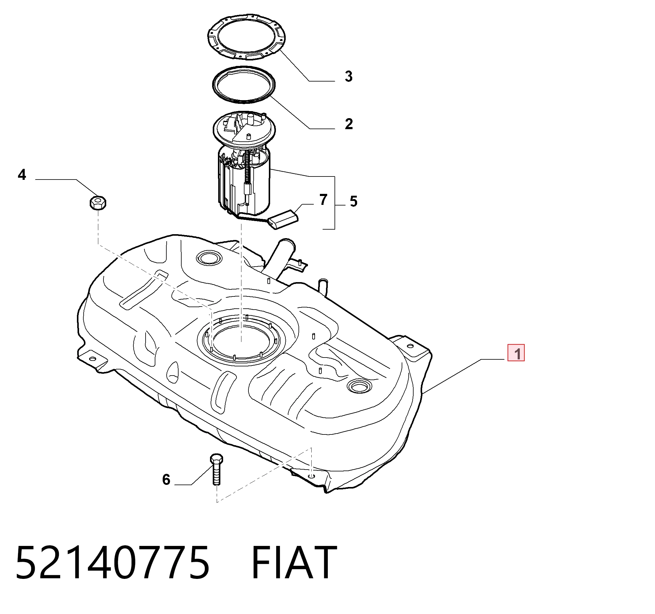 Comprar Depósito de combustible Fiat Qubo  225 a bajo precio