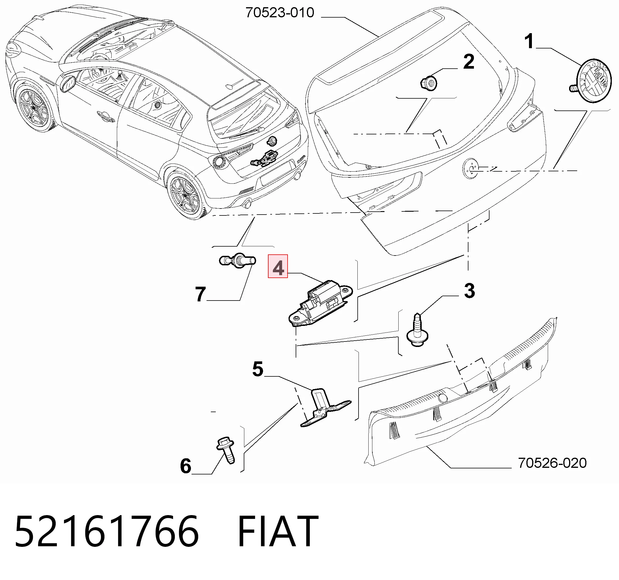 Comprar Cerradura de tapa de maletero Fiat Tipo  356 a bajo precio
