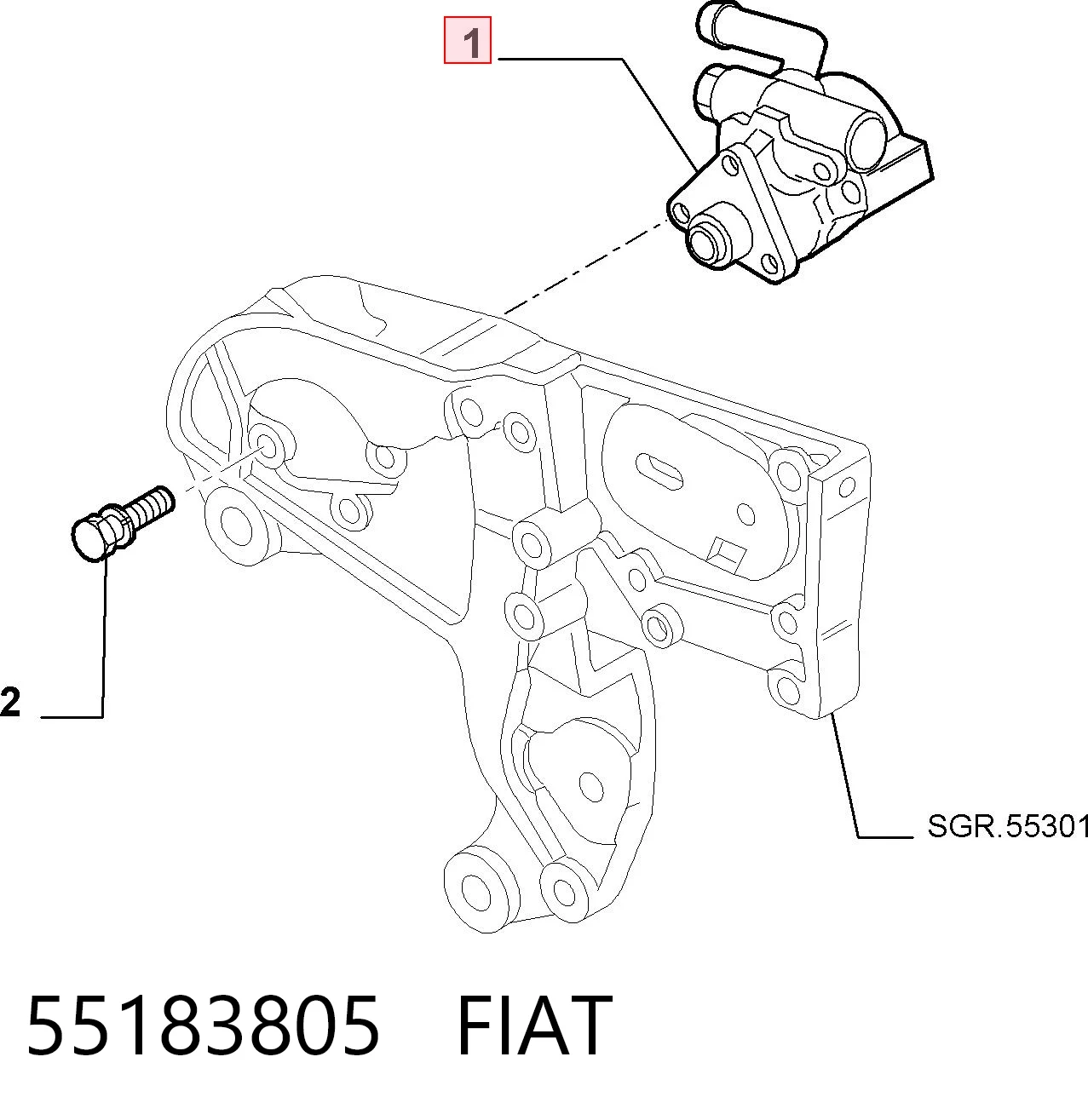 55183805 Fiat/Alfa/Lancia Bomba hidráulica de dirección