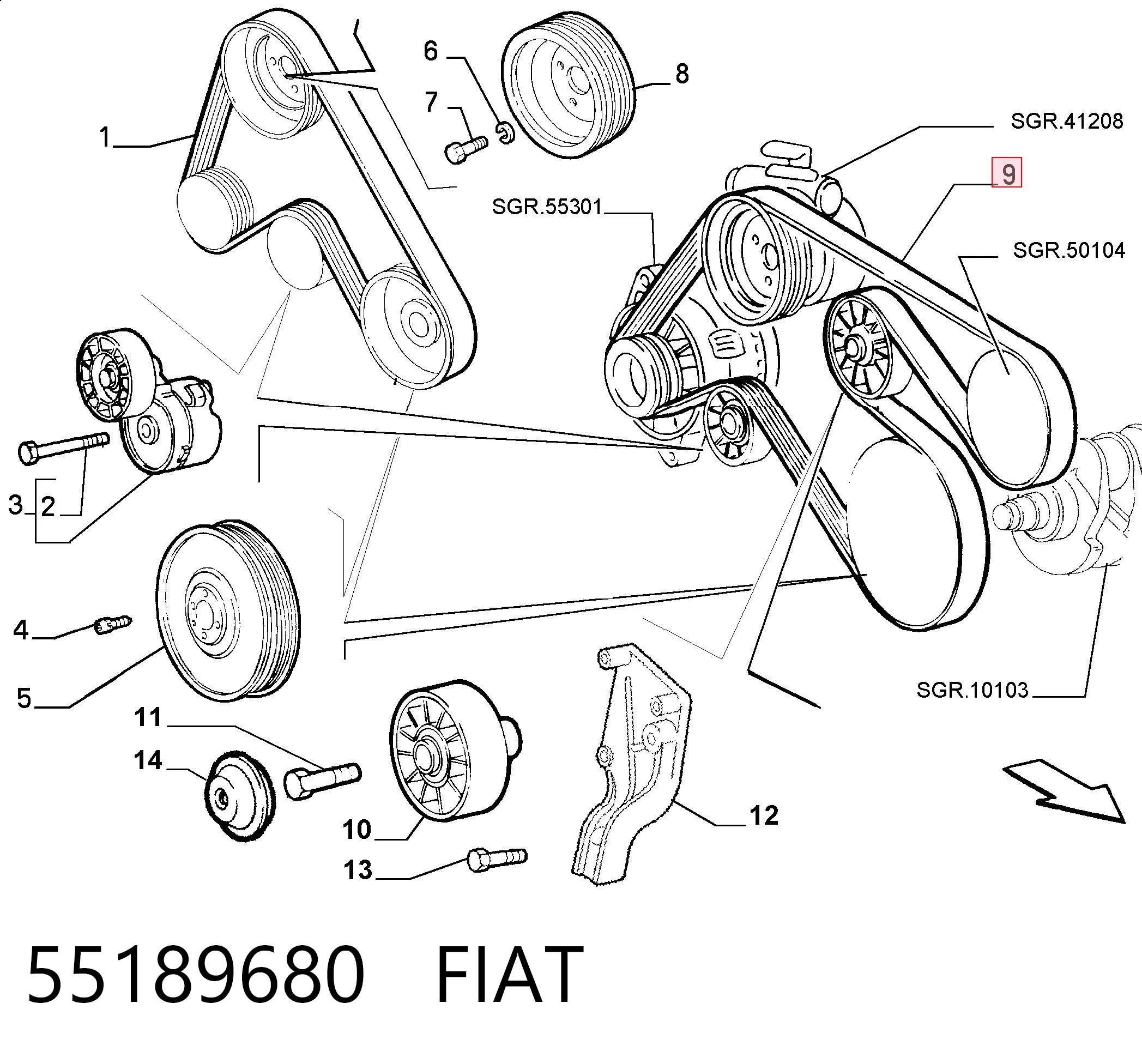 55189680 Fiat/Alfa/Lancia