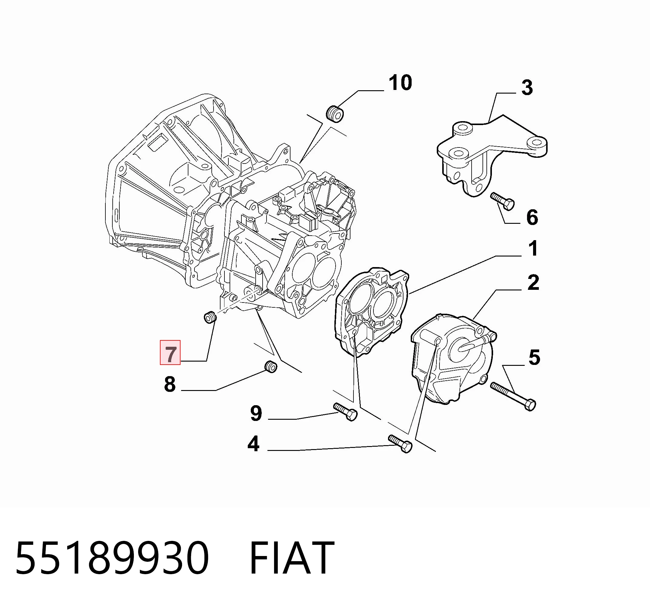55189930 Fiat/Alfa/Lancia Tapón del cárter de aceite