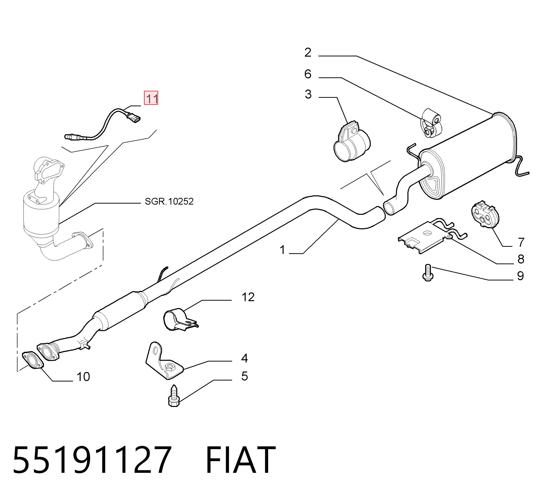 Sensor de oxígeno Fiat Doblo I furgoneta comprar en España