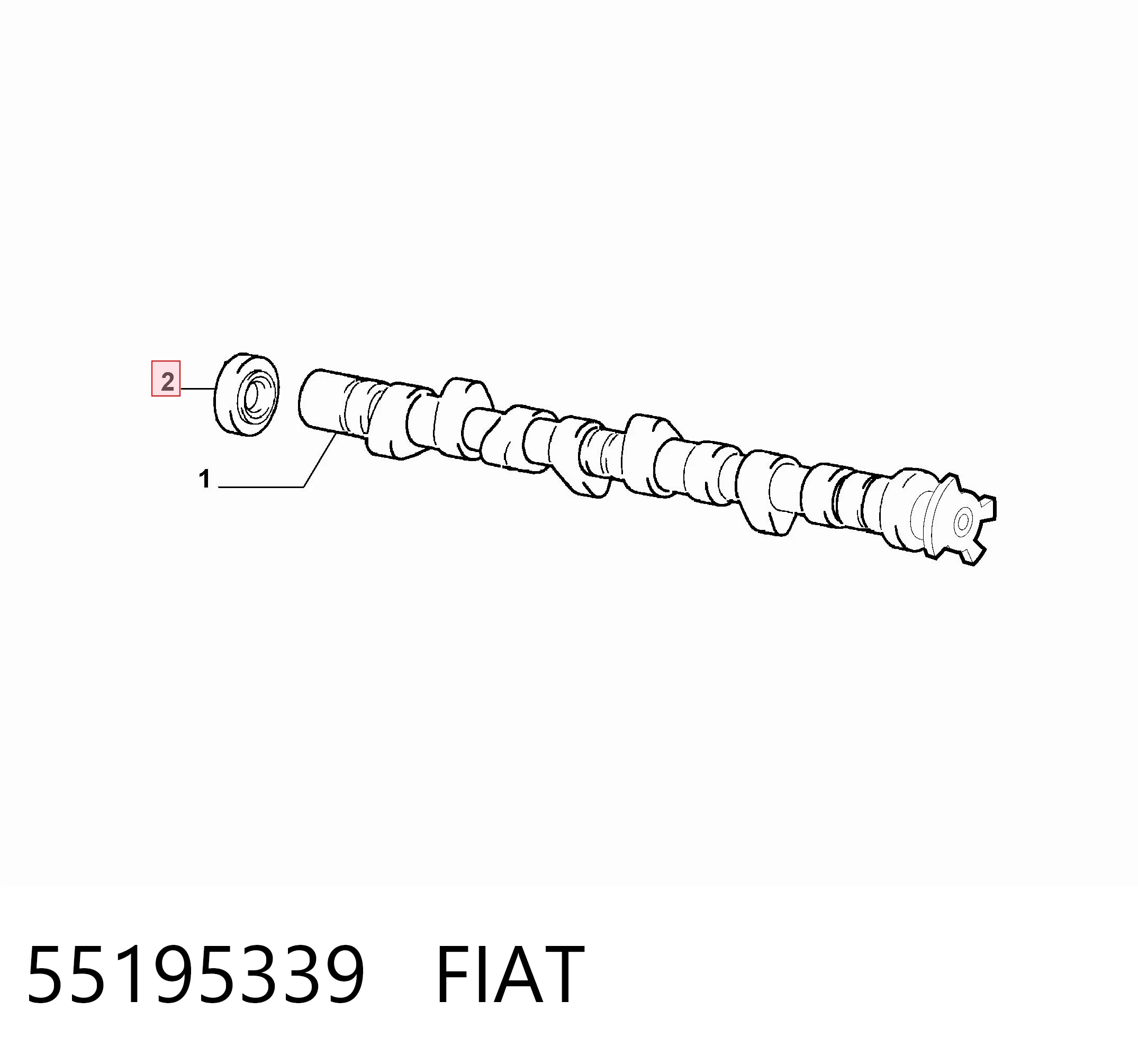 Anillo impermeable, árbol de levas para Fiat 500  (312)