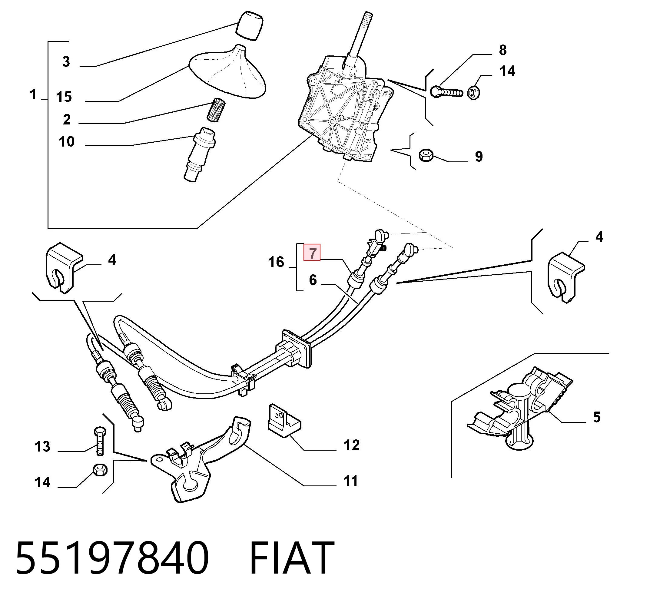 Cable de palanca de cambios Fiat Panda II hatchback comprar en España