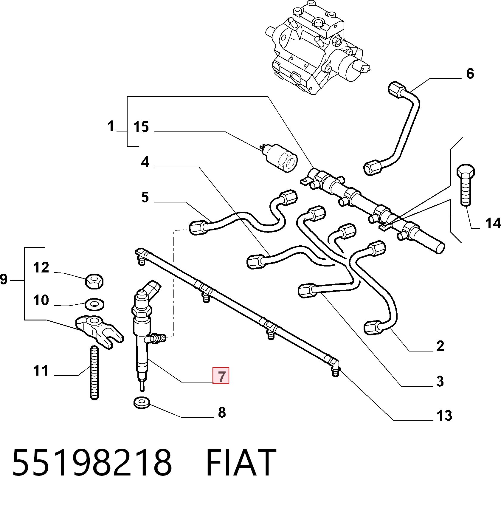 Inyector de combustible para Alfa Romeo 159  939