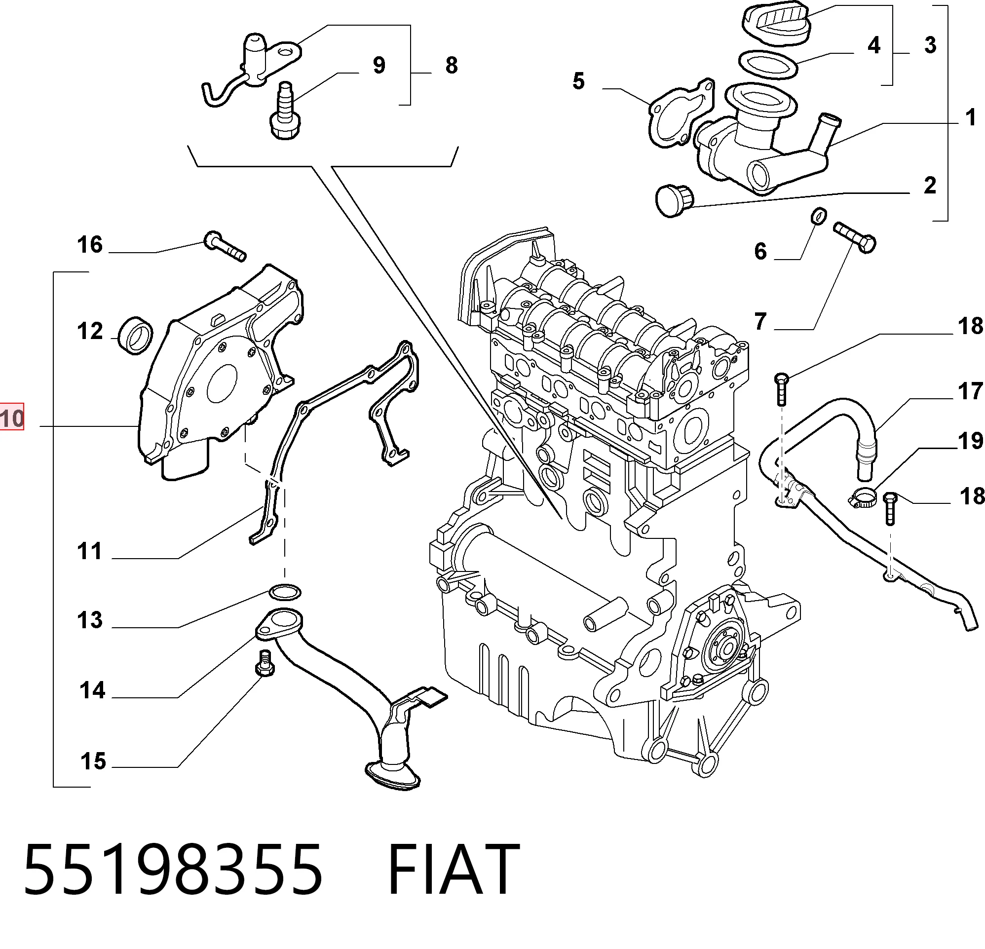 Bomba de aceite del motor Alfa Romeo 159 