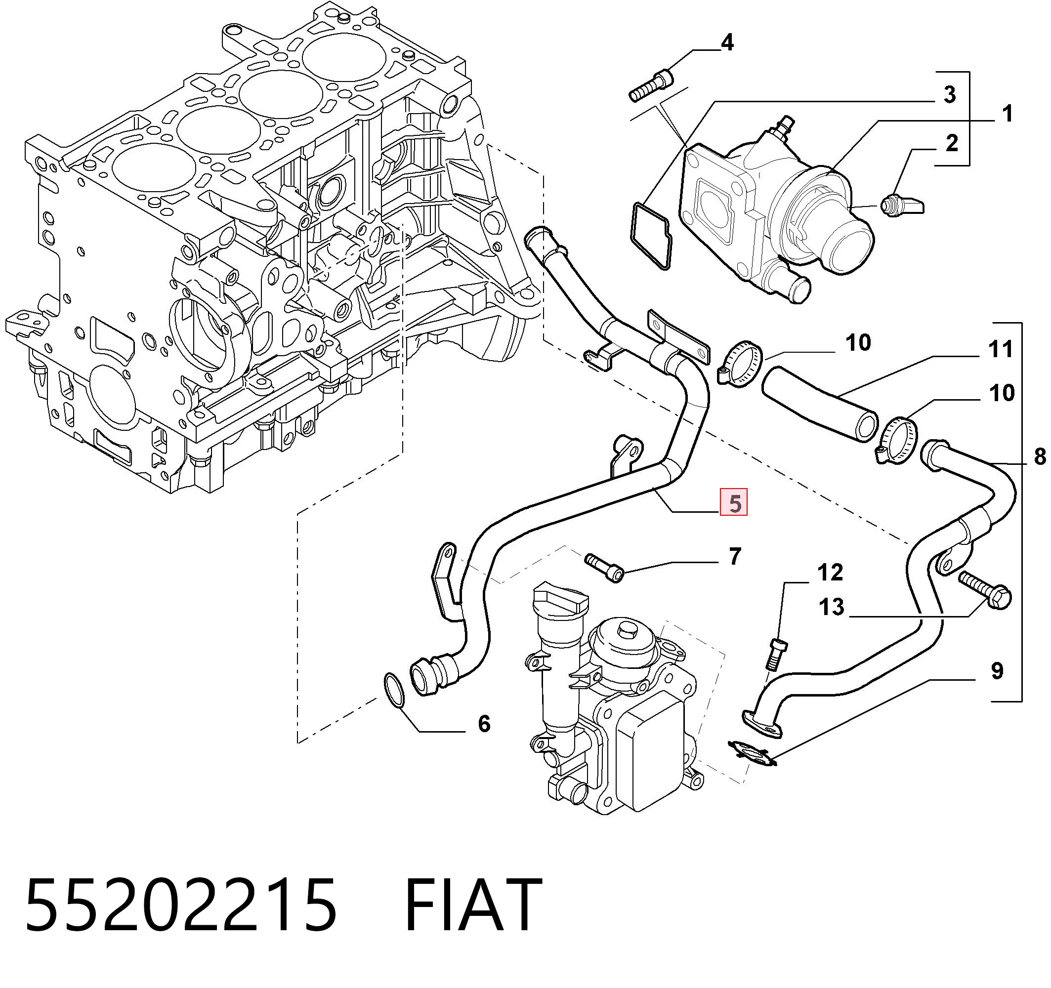 Manguitos de radiador Fiat Qubo  monovolumen comprar en España