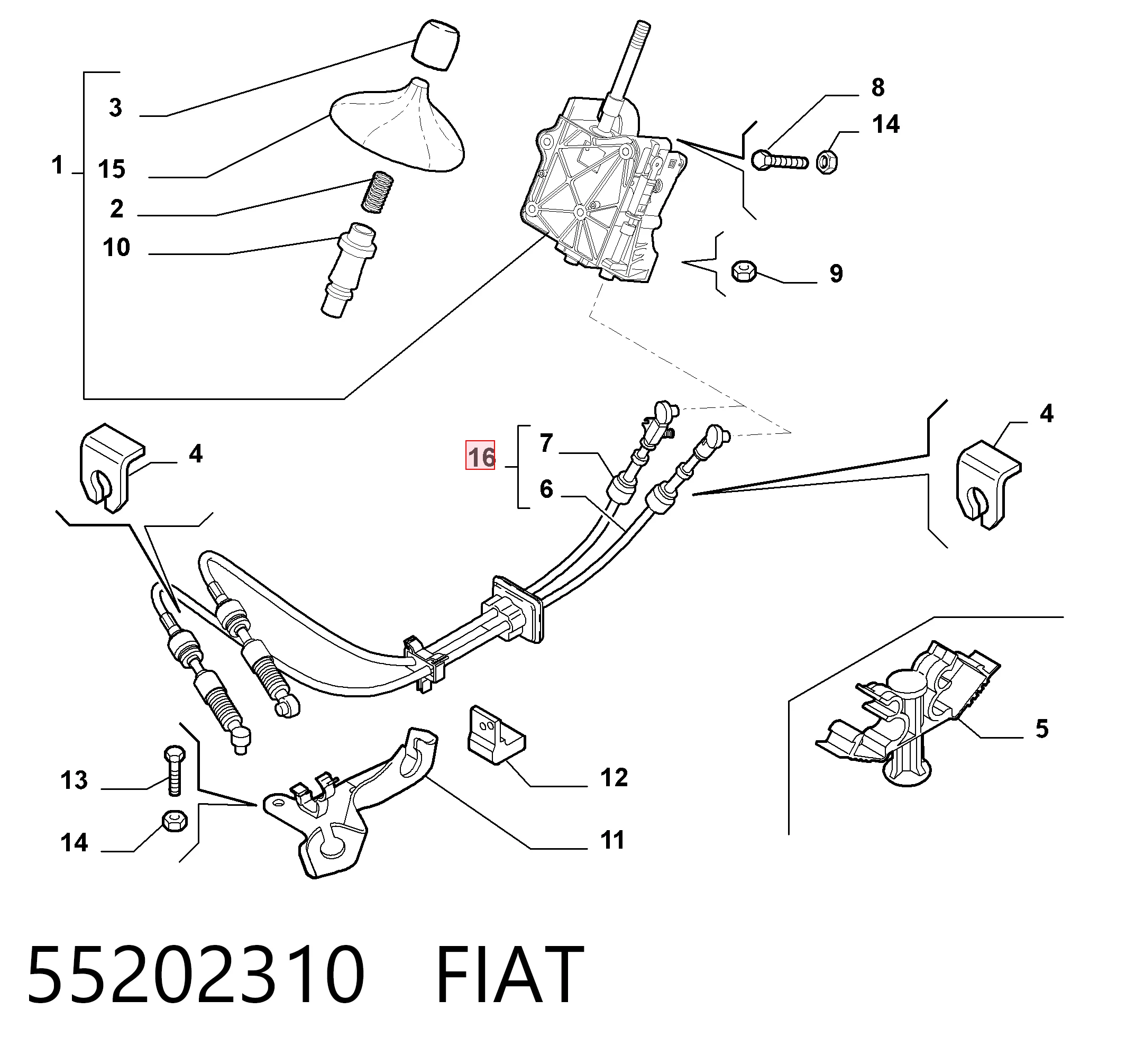 Cable de palanca de cambios Fiat Panda II hatchback comprar en España