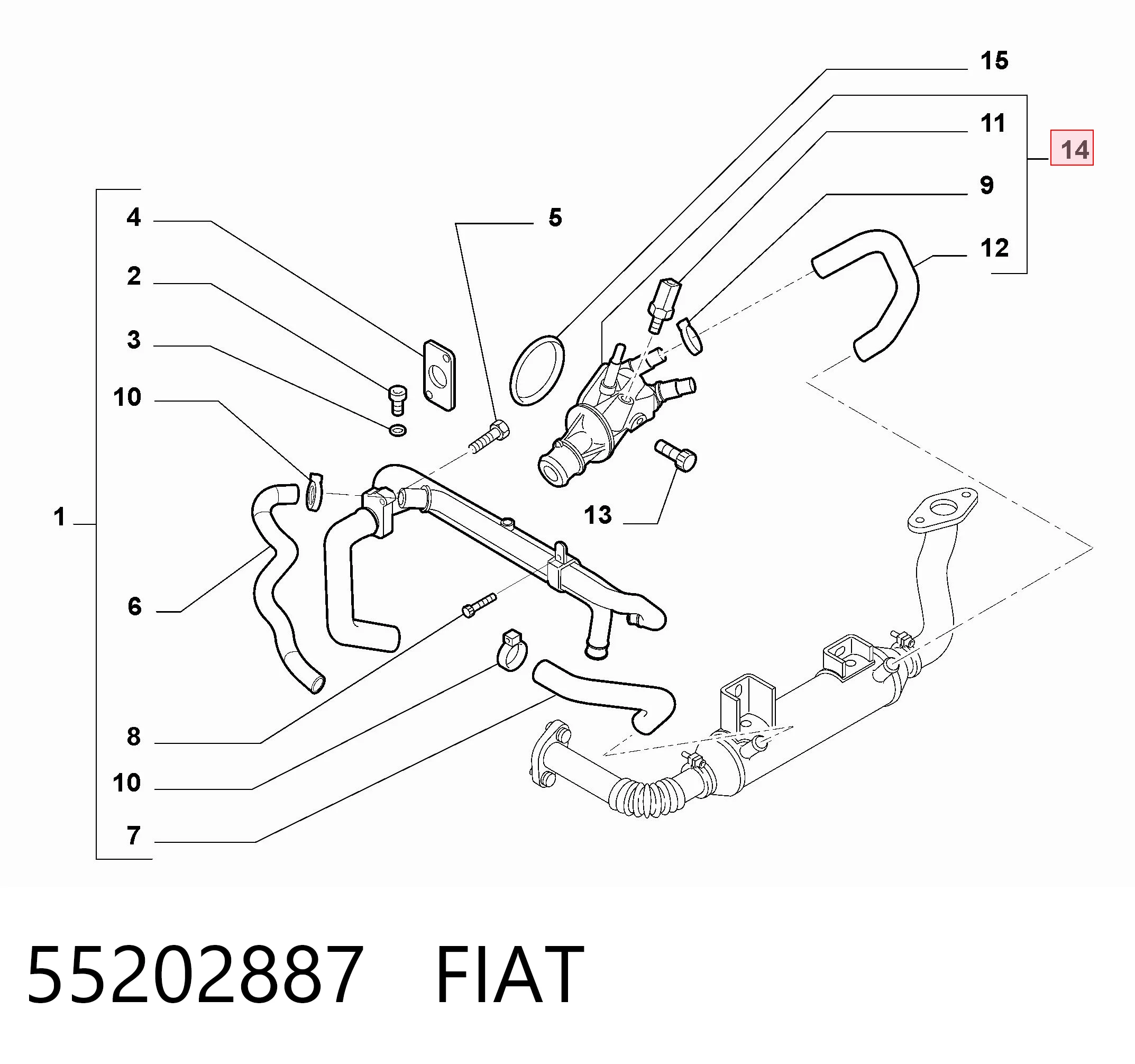 Carcasa del termostato Fiat Stilo  desde 61,80 €