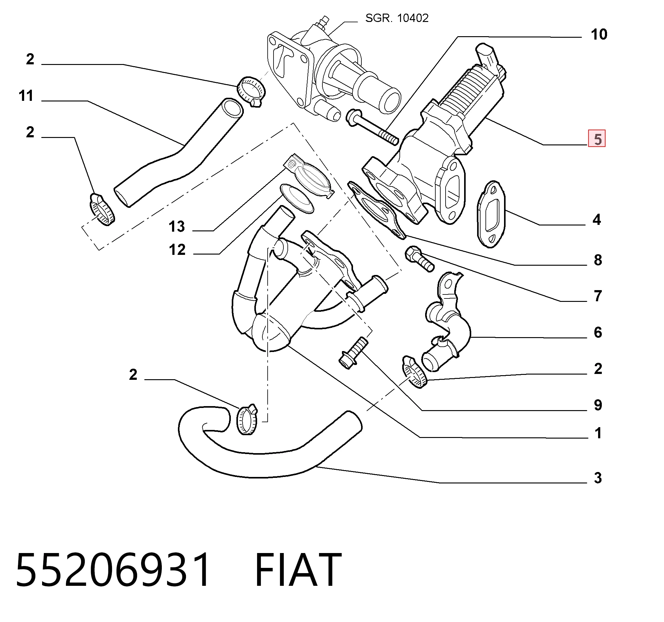 EGR para Fiat Palio  (178BX)