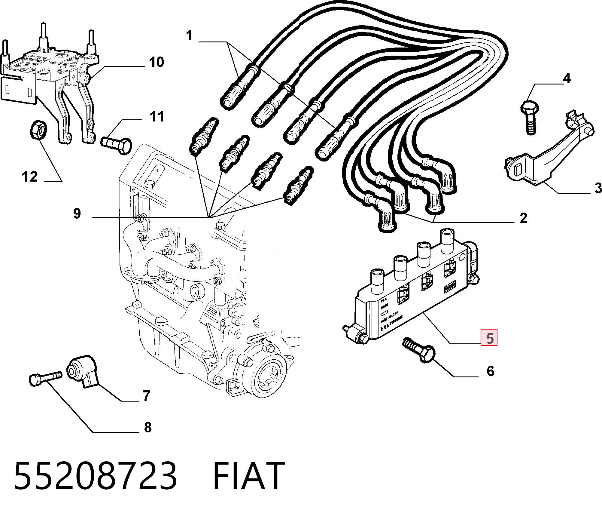 55208723 Fiat/Alfa/Lancia Bobina de ignición