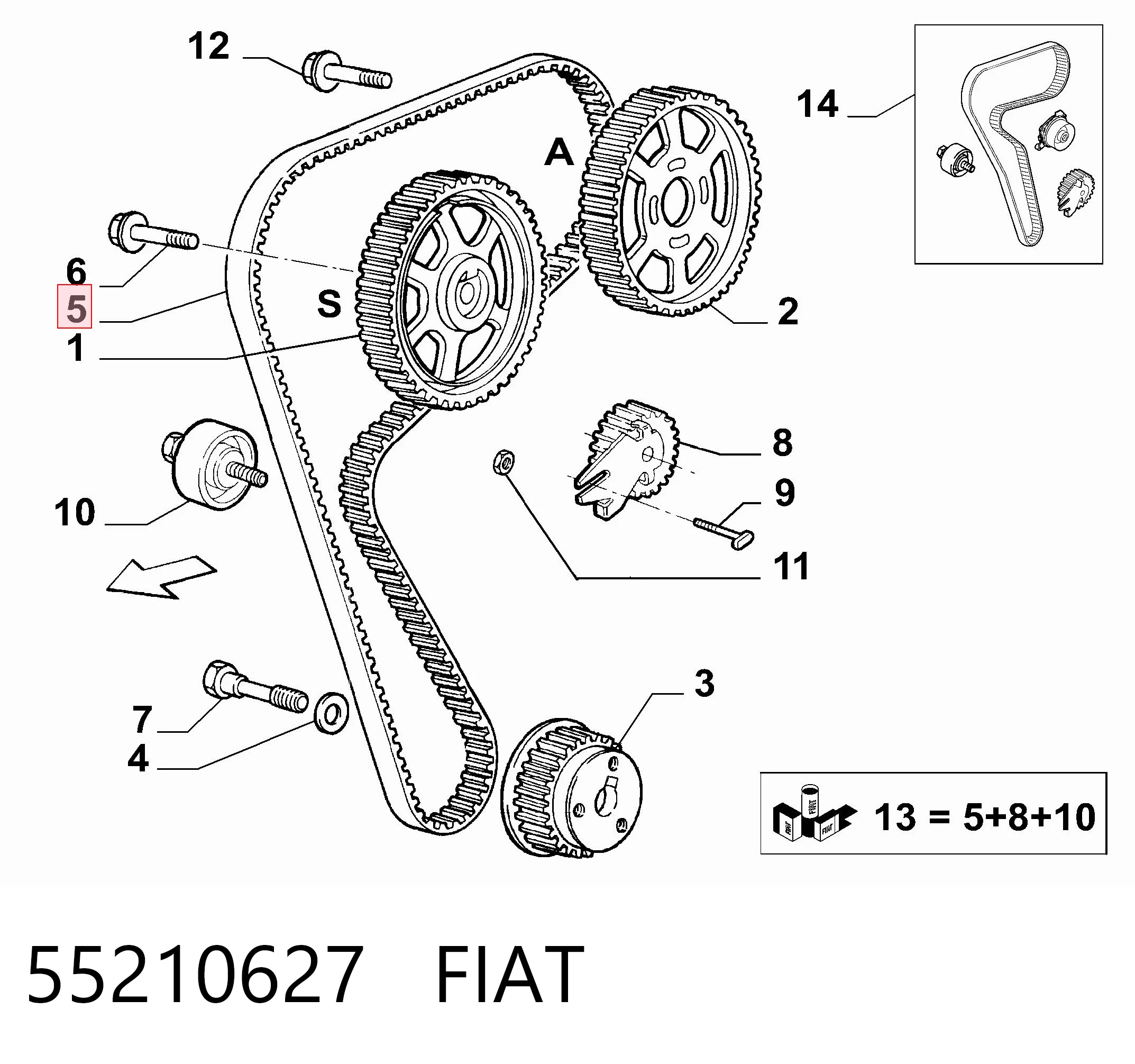 Correa dentada para Alfa Romeo 146  930