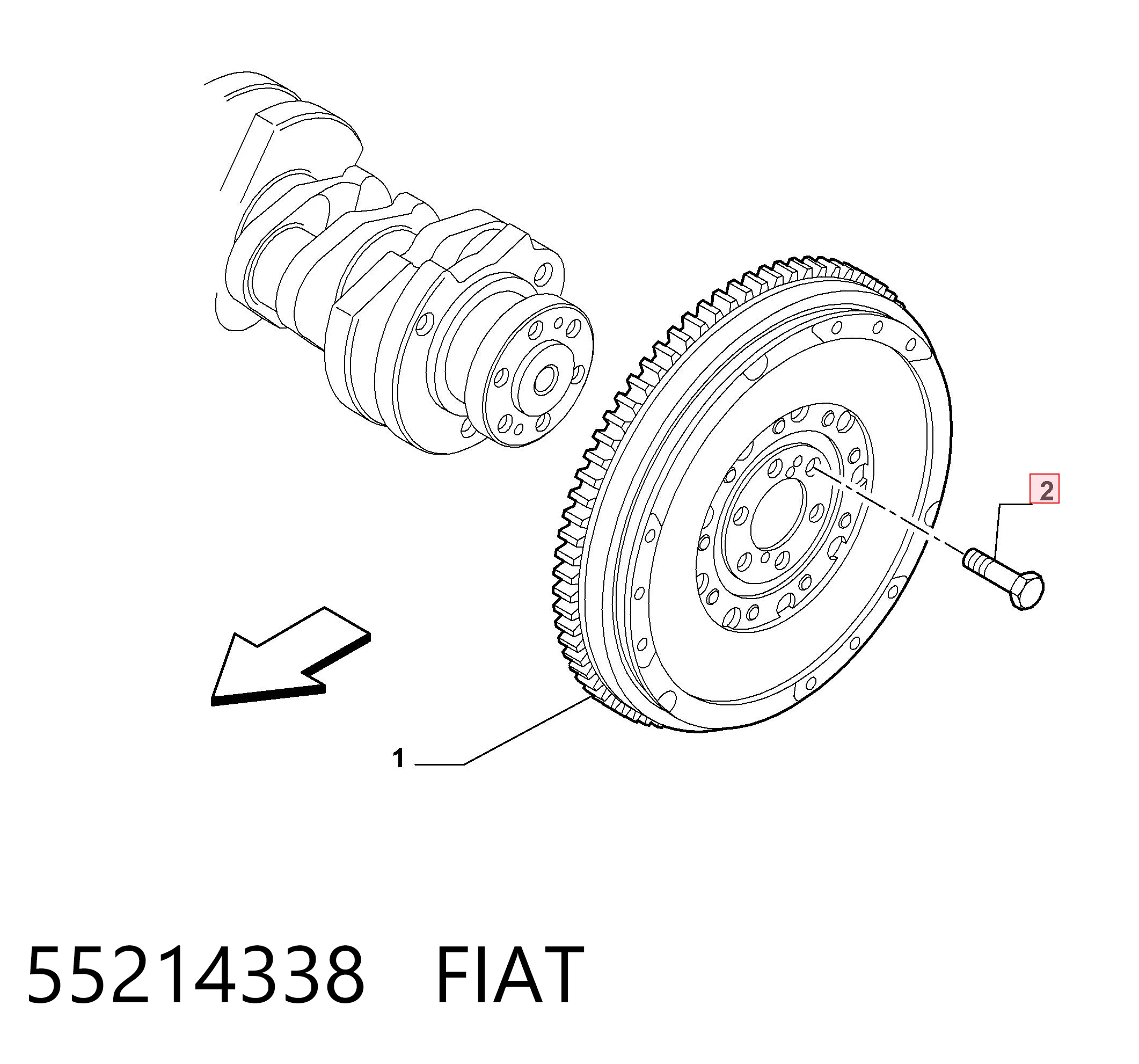 Perno de volante de inercia 411012210 INA