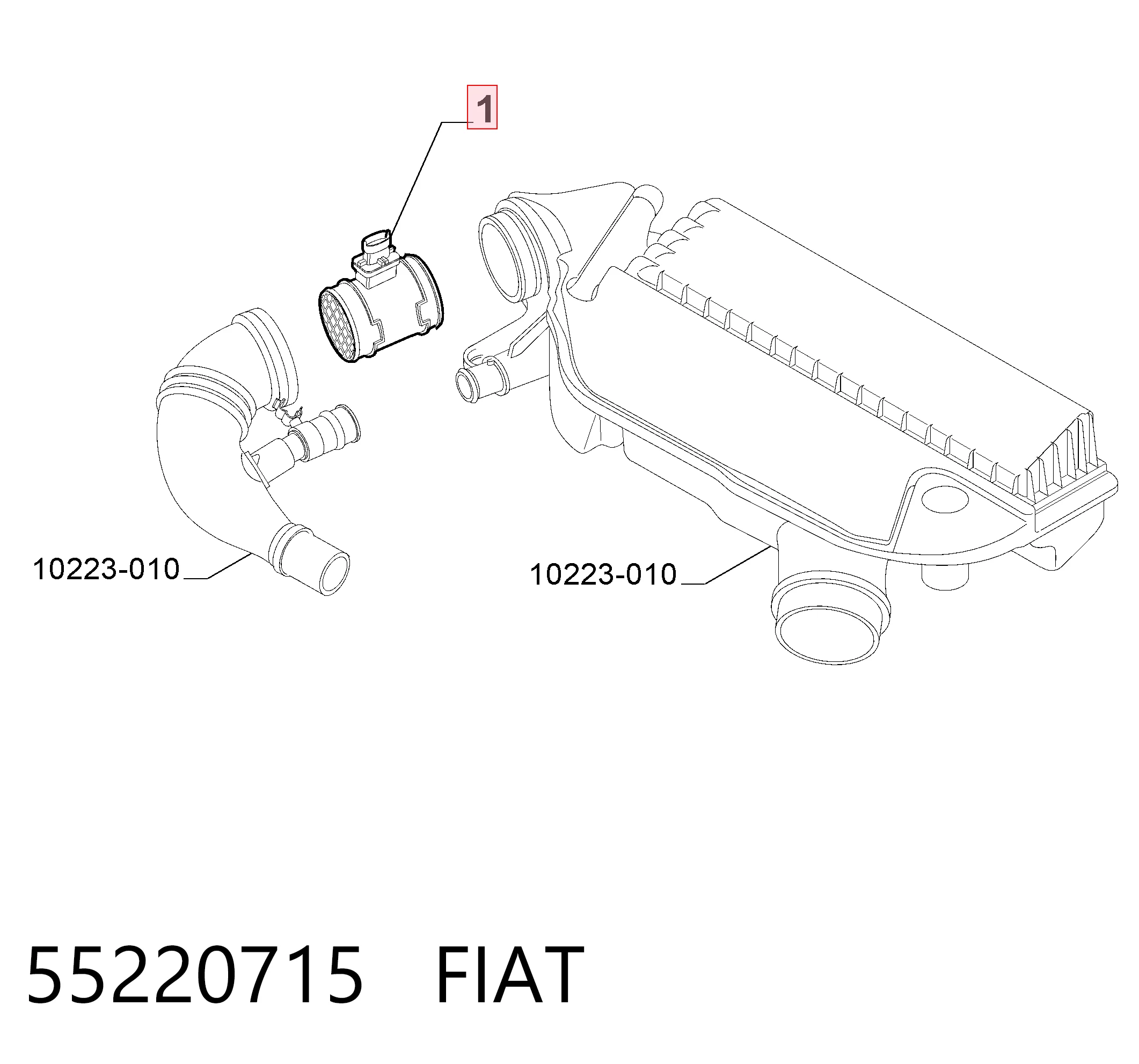 55220715 Fiat/Alfa/Lancia Sensor de flujo de aire