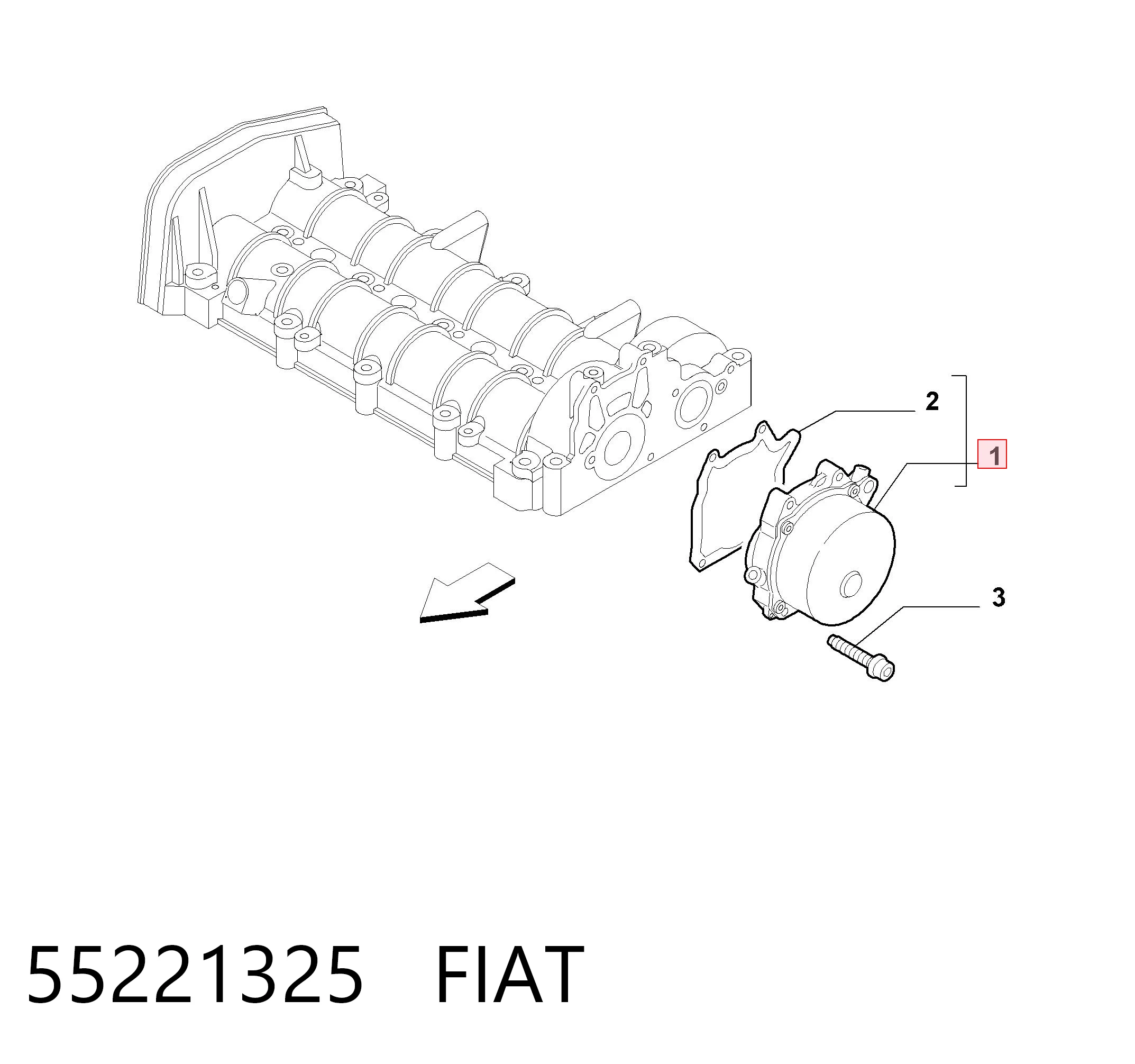 55221325 Fiat/Alfa/Lancia Bomba de vacío de frenado