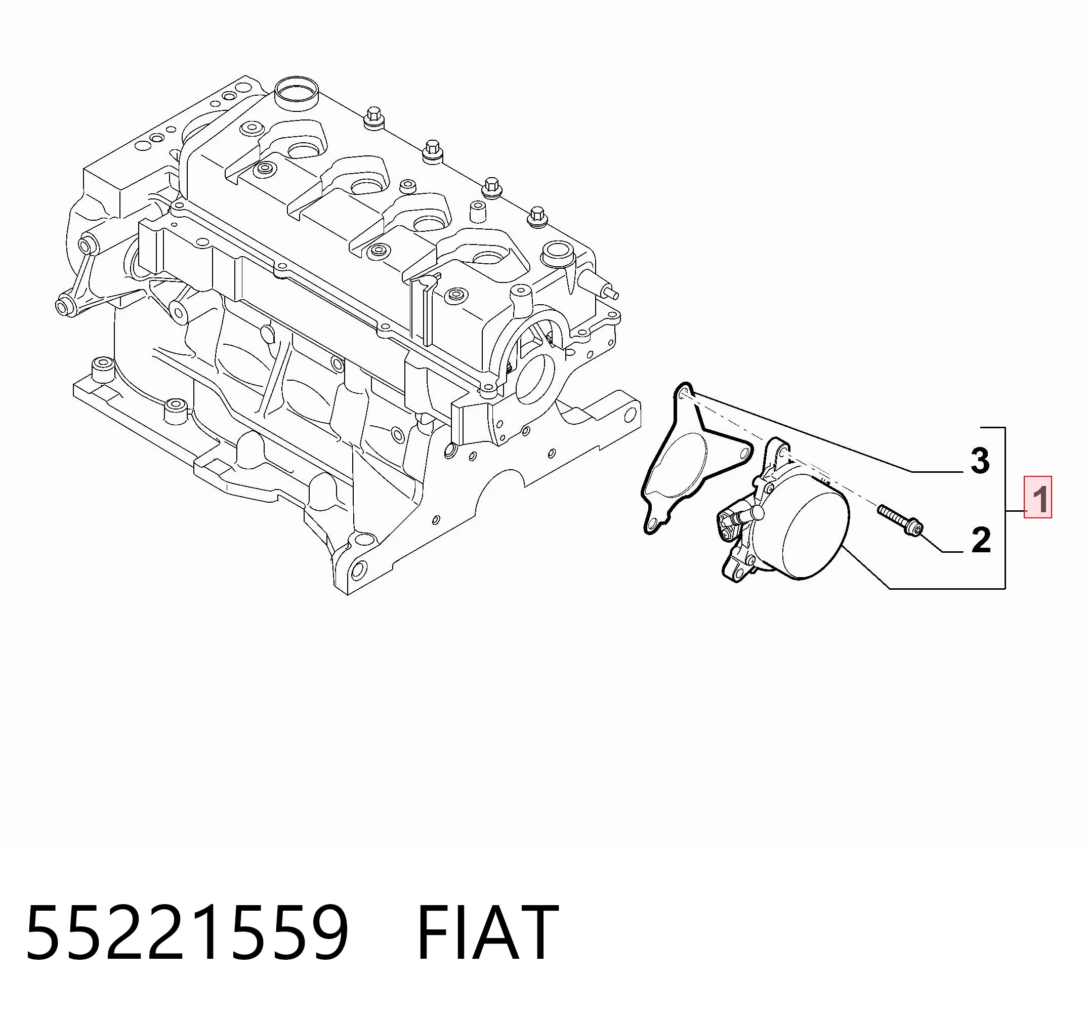55221559 Fiat/Alfa/Lancia Bomba de vacío de frenado
