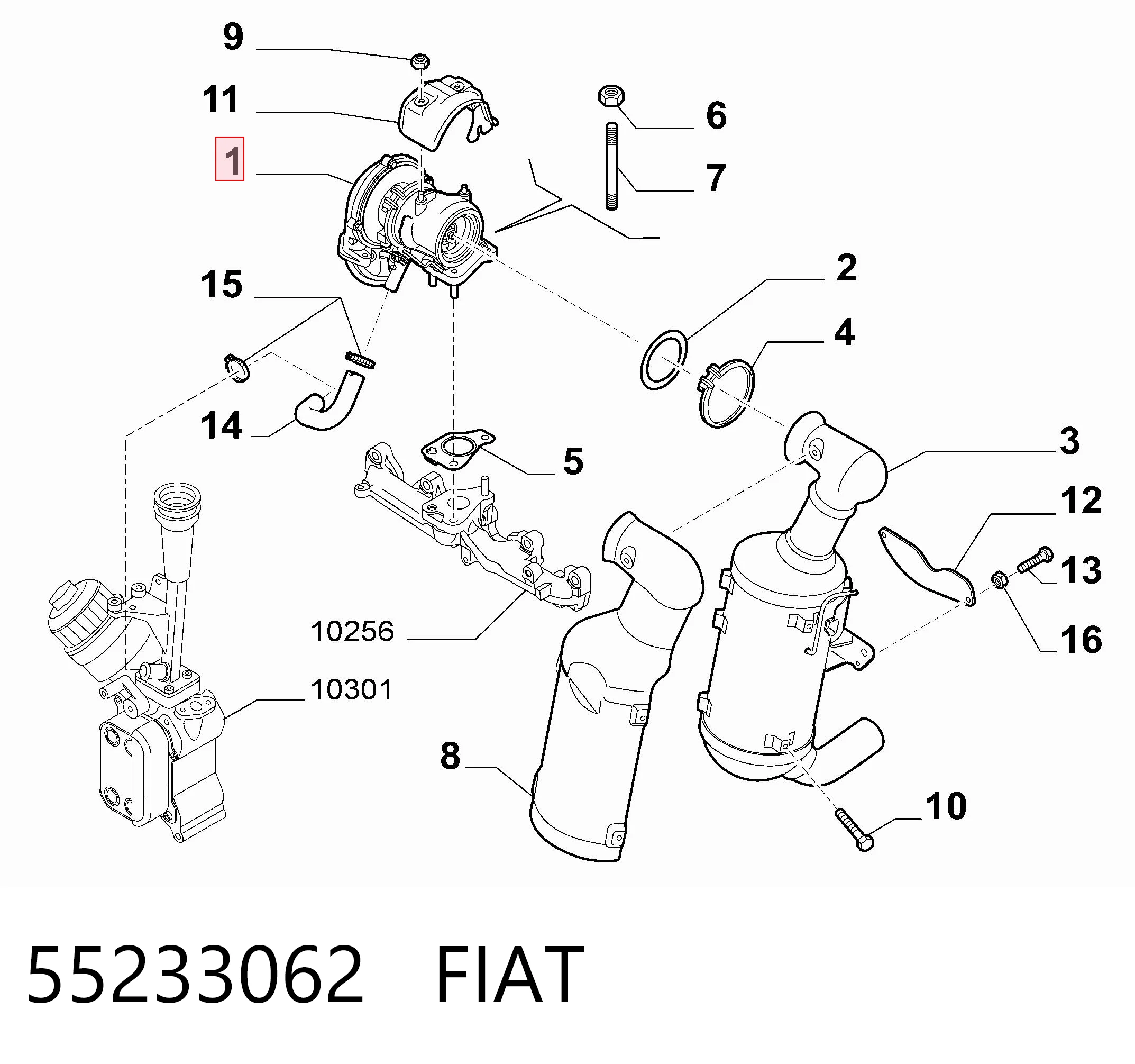 55233062 Fiat/Alfa/Lancia Turbo para motor