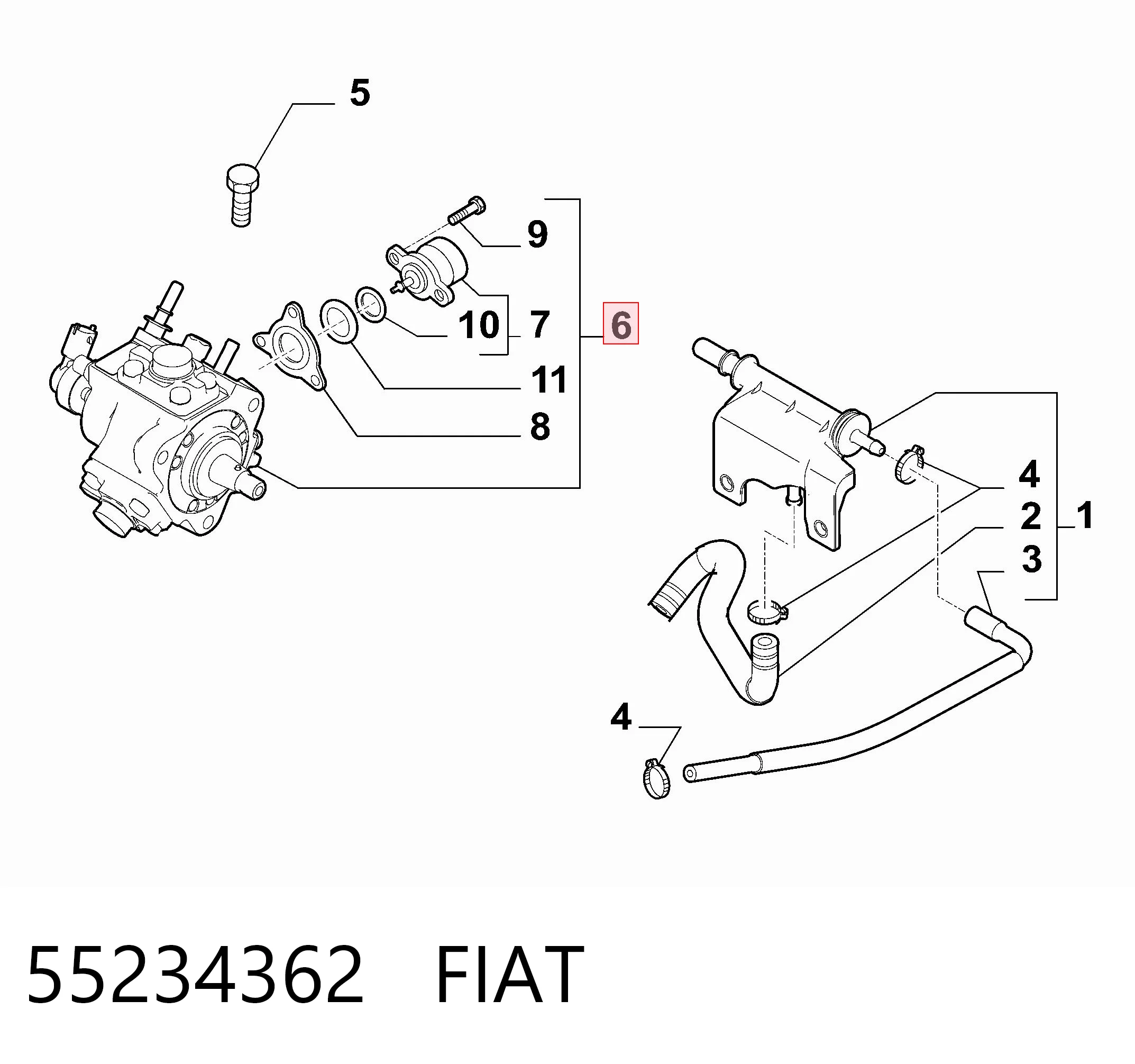 Bomba inyectora 55234362 Peugeot/Citroen