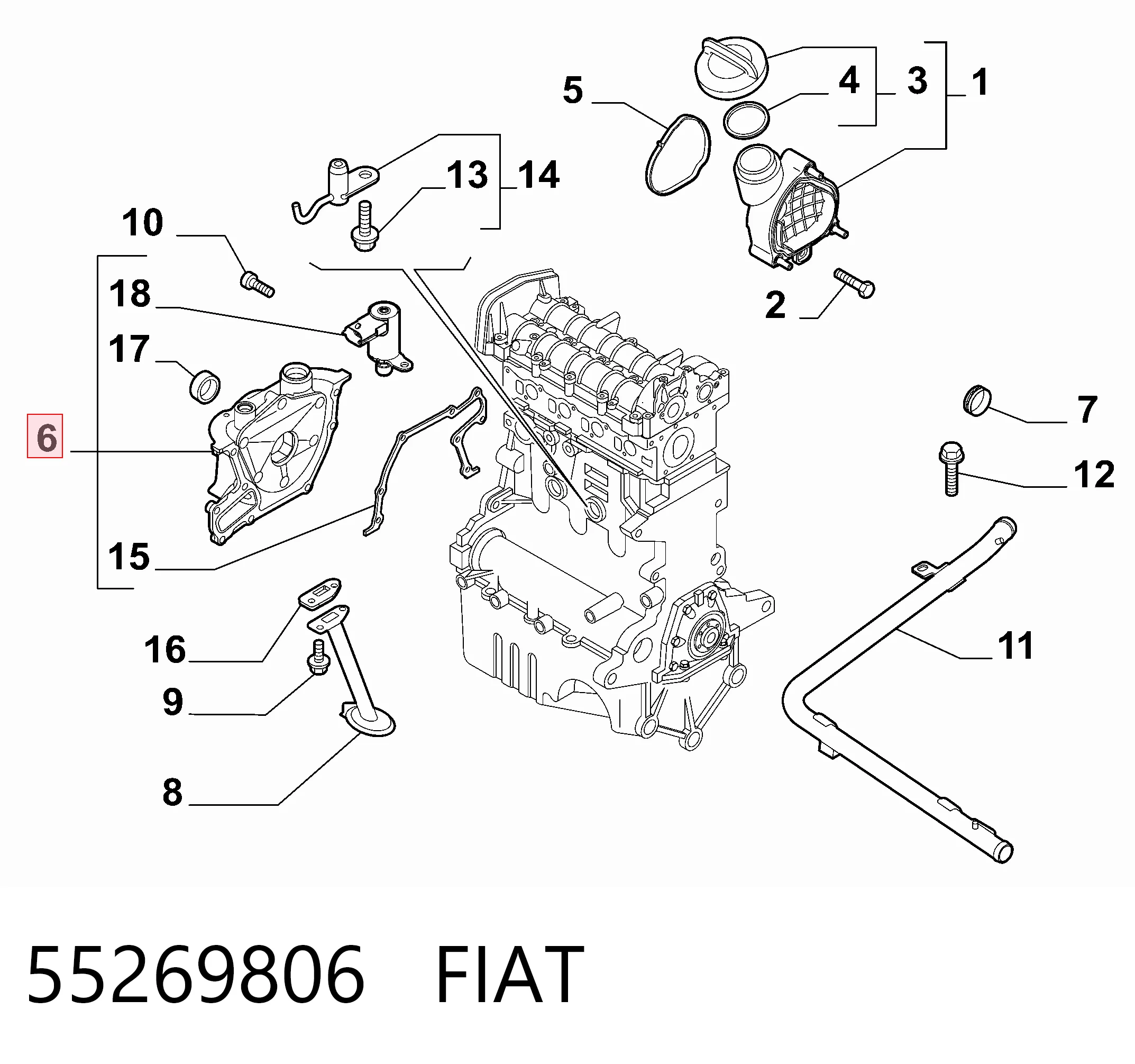 Bomba de aceite del motor para Jeep Compass  (MP)