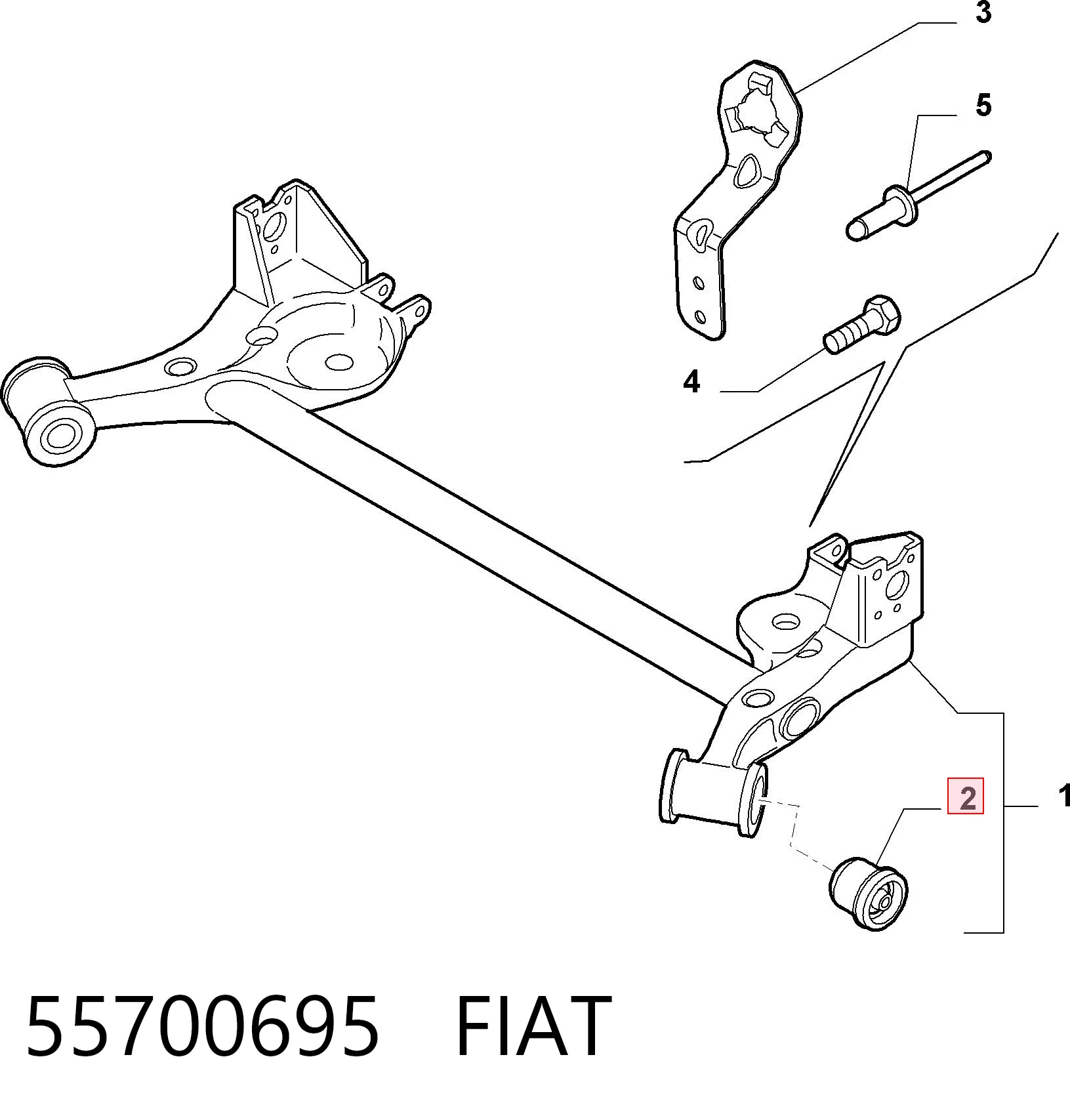 silentblock del eje trasero Fiat Punto  hatchback comprar en España