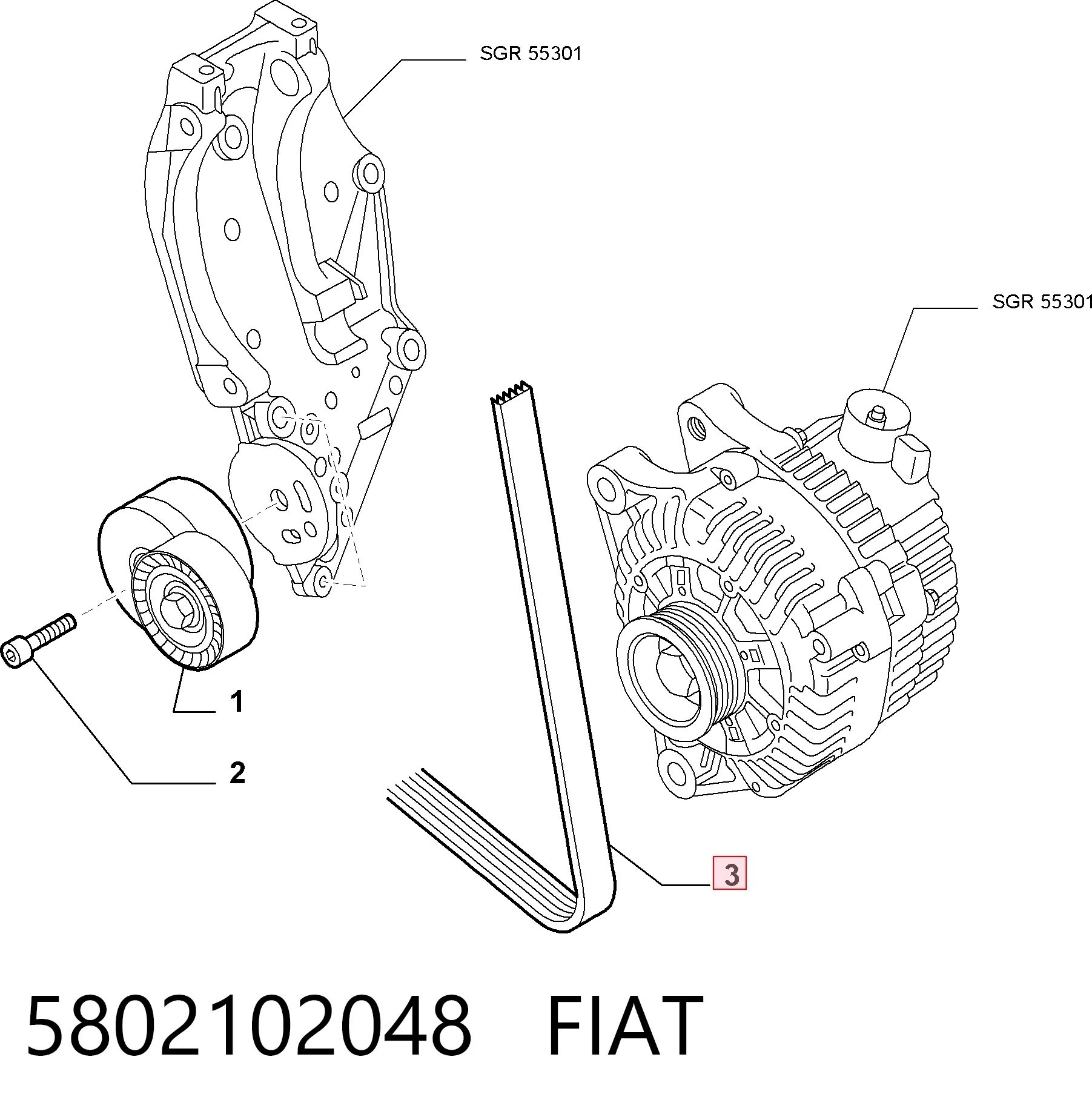 Correa poly v Fiat Scudo  (2007-2016)