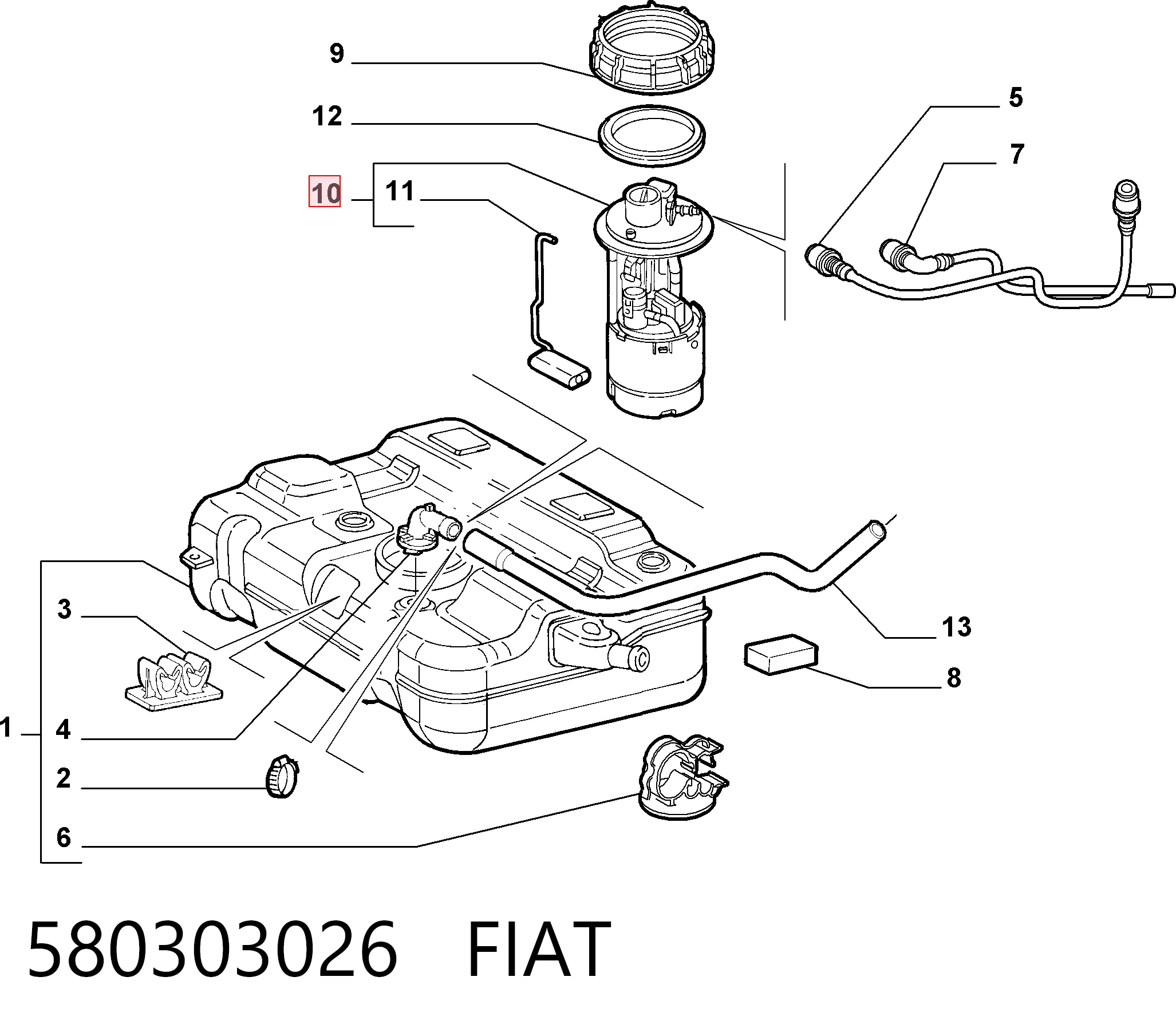  Bomba de gasolina Fiat Doblo 1