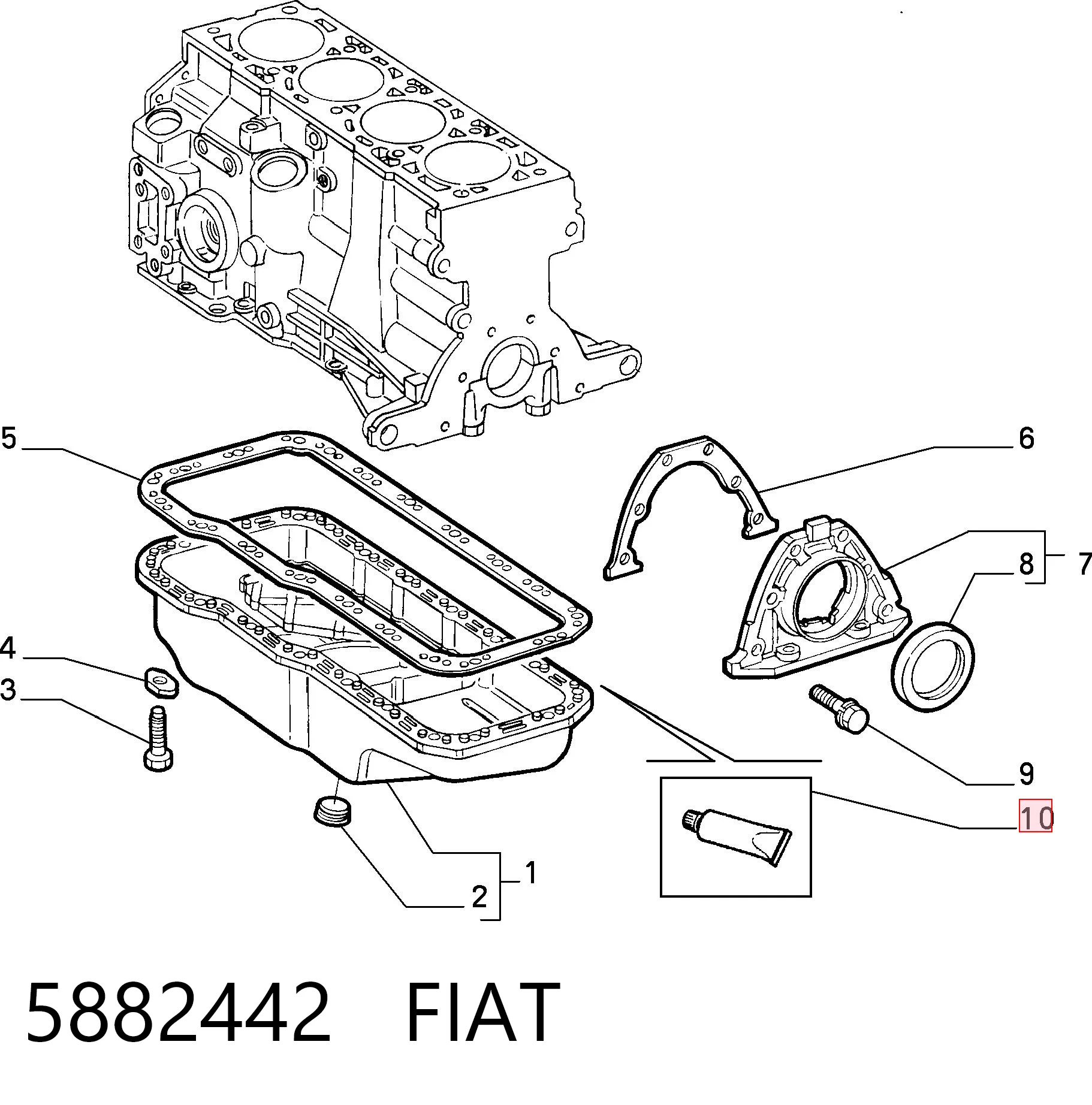 Sellador de silicona Renault (RVI) 7701404452