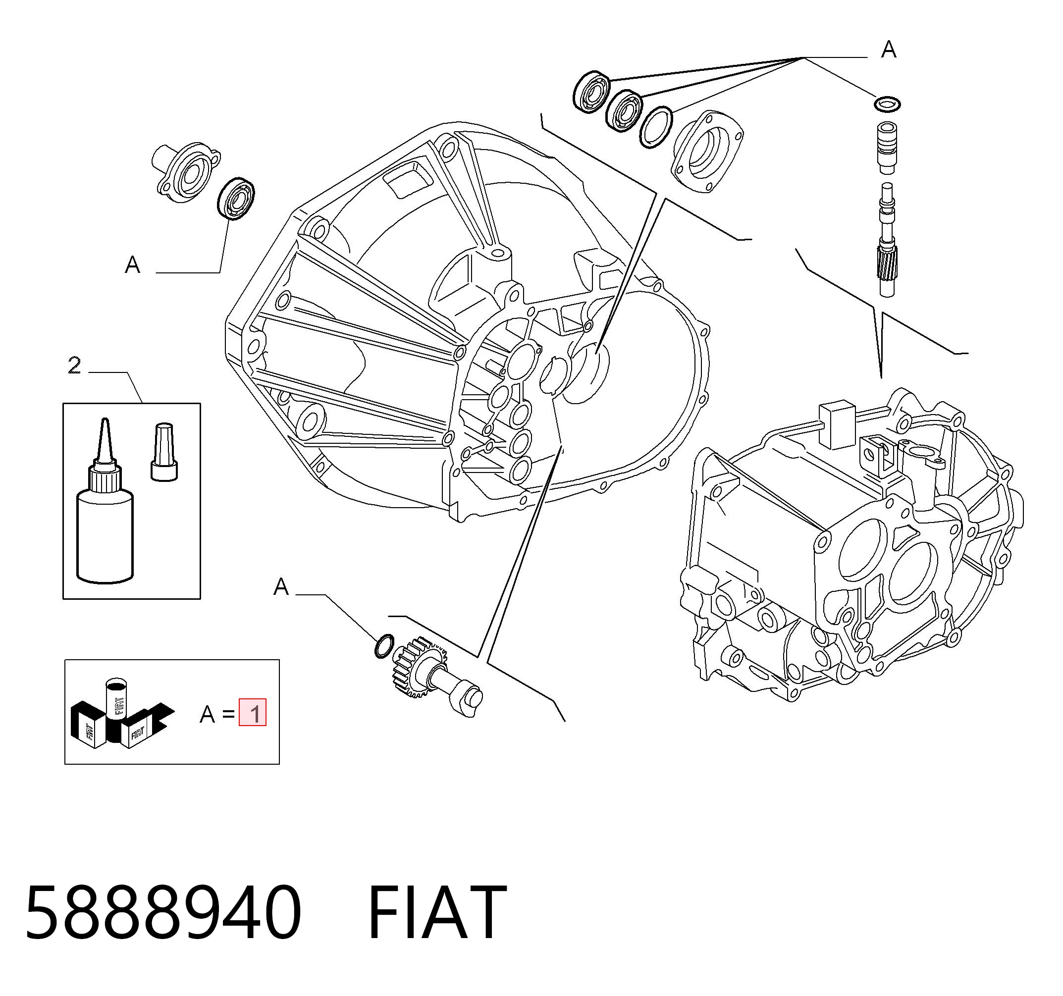 Comprar Juego de reparación de caja de cambios Fiat Tipo  160 a bajo precio