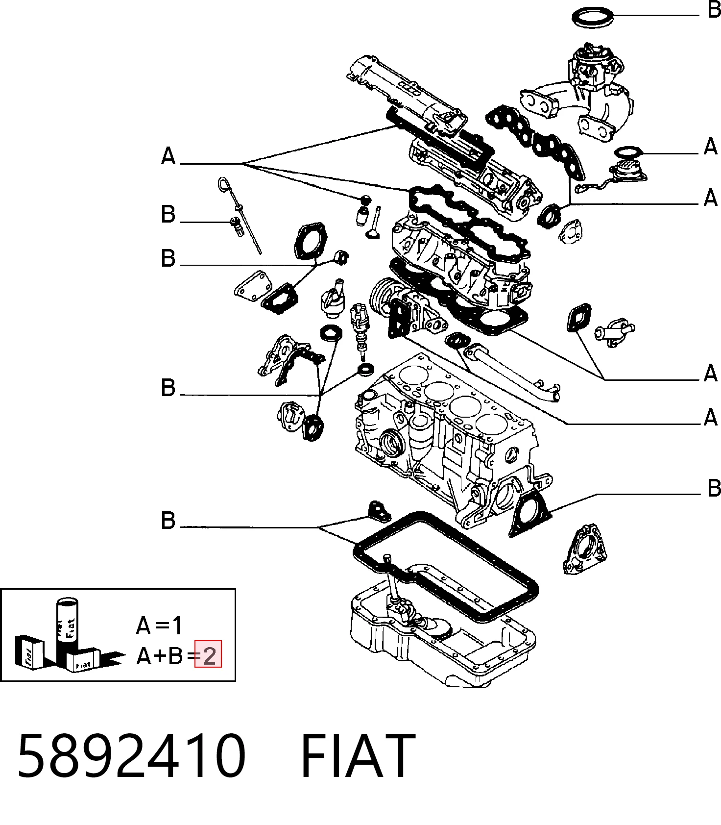 Kit completo de juntas Fiat Fiorino furgoneta (146 Uno) (1988 - 2001) precio, desde 80,98 EUR
