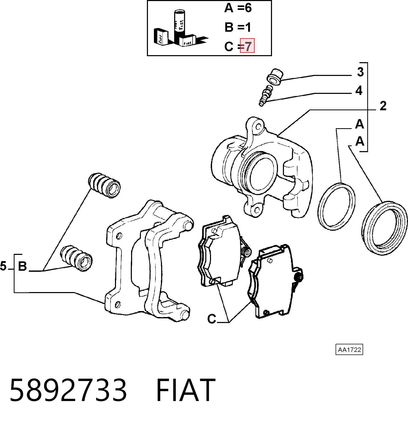 Pastillas de freno delanteras para Fiat Tempra  (159)