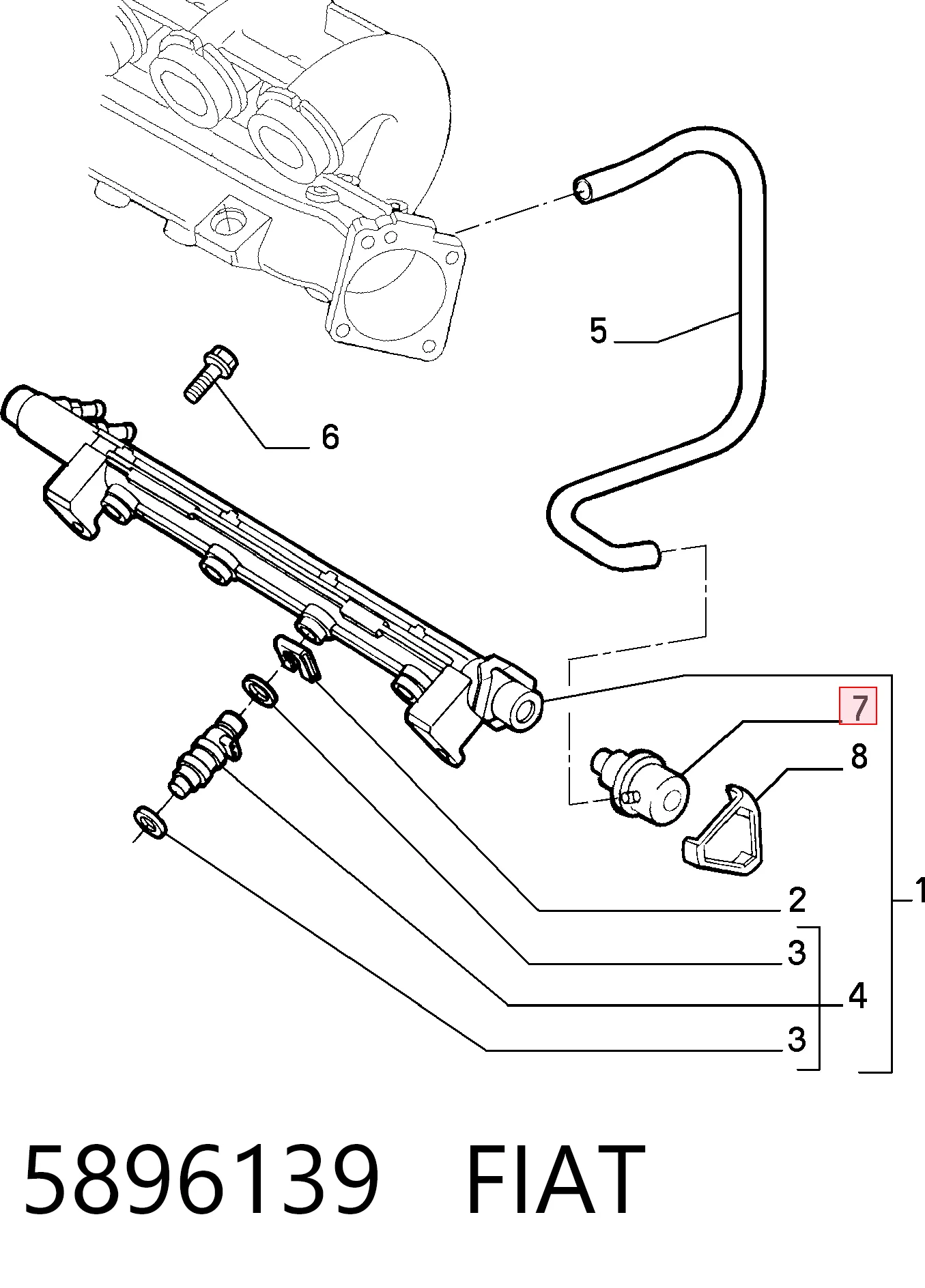  Regulador de presión de combustible Audi A3 