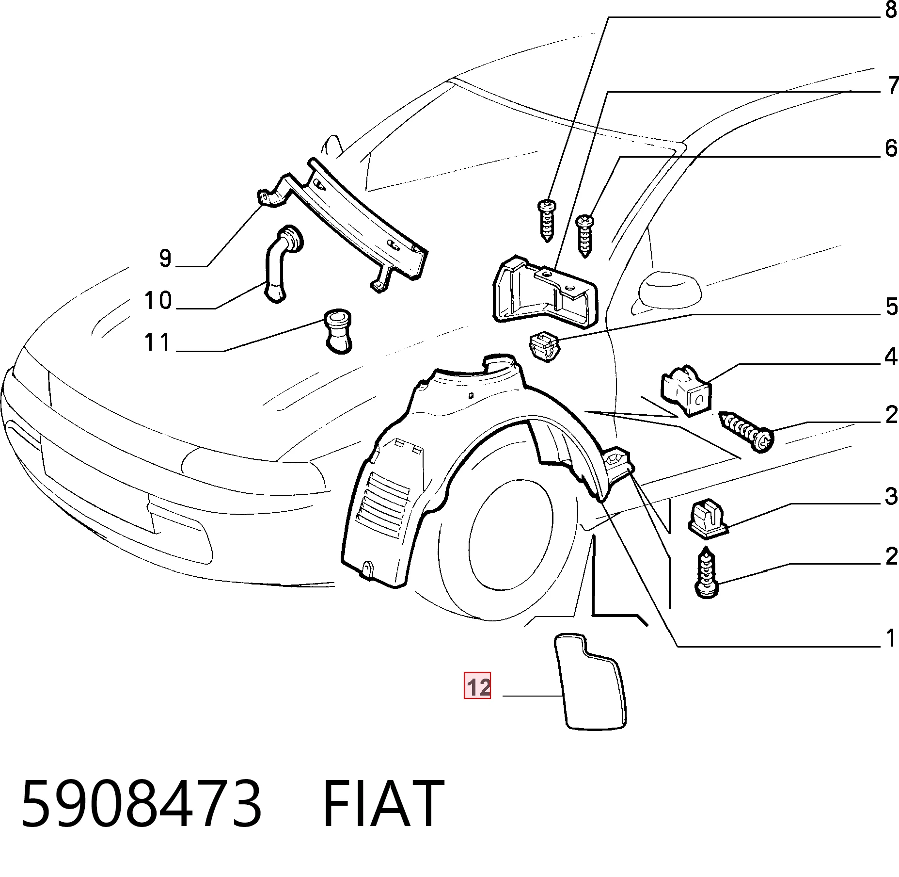 Comprar Juego de faldillas delanteras Fiat Bravo 182 a bajo precio