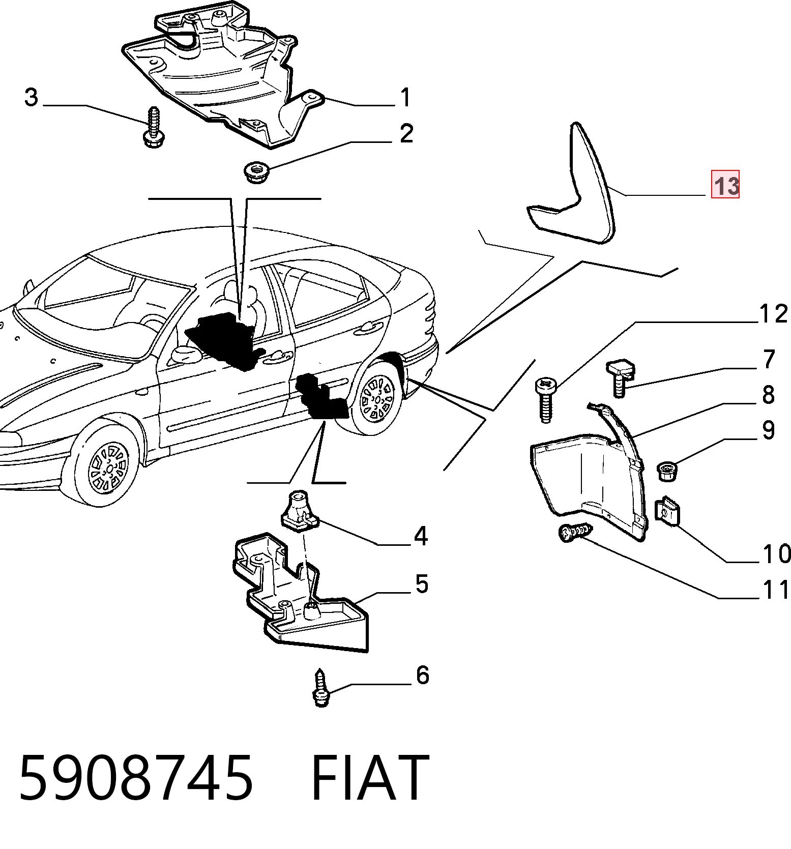 Comprar Juego de faldillas traseras Fiat Bravo  182 a bajo precio
