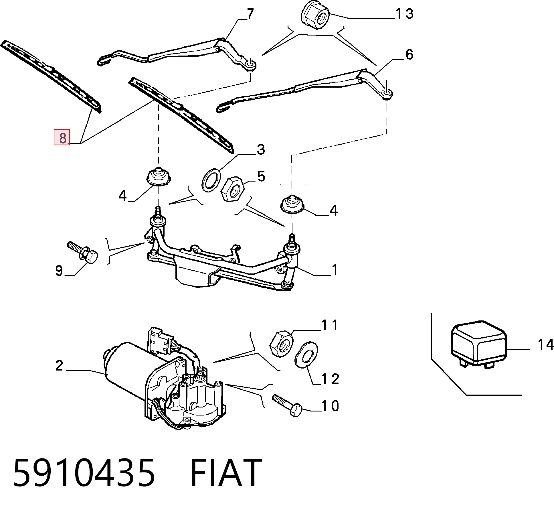 Escobillas de limpiaparabrisas delanteras para Fiat Scudo COMBINATO 220P