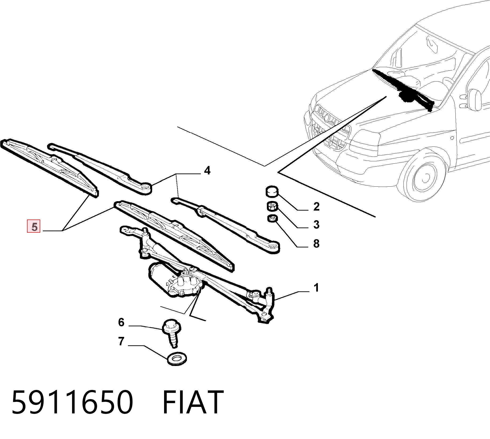 Limpiaparabrisas delanteras Fiat Punto II (188)